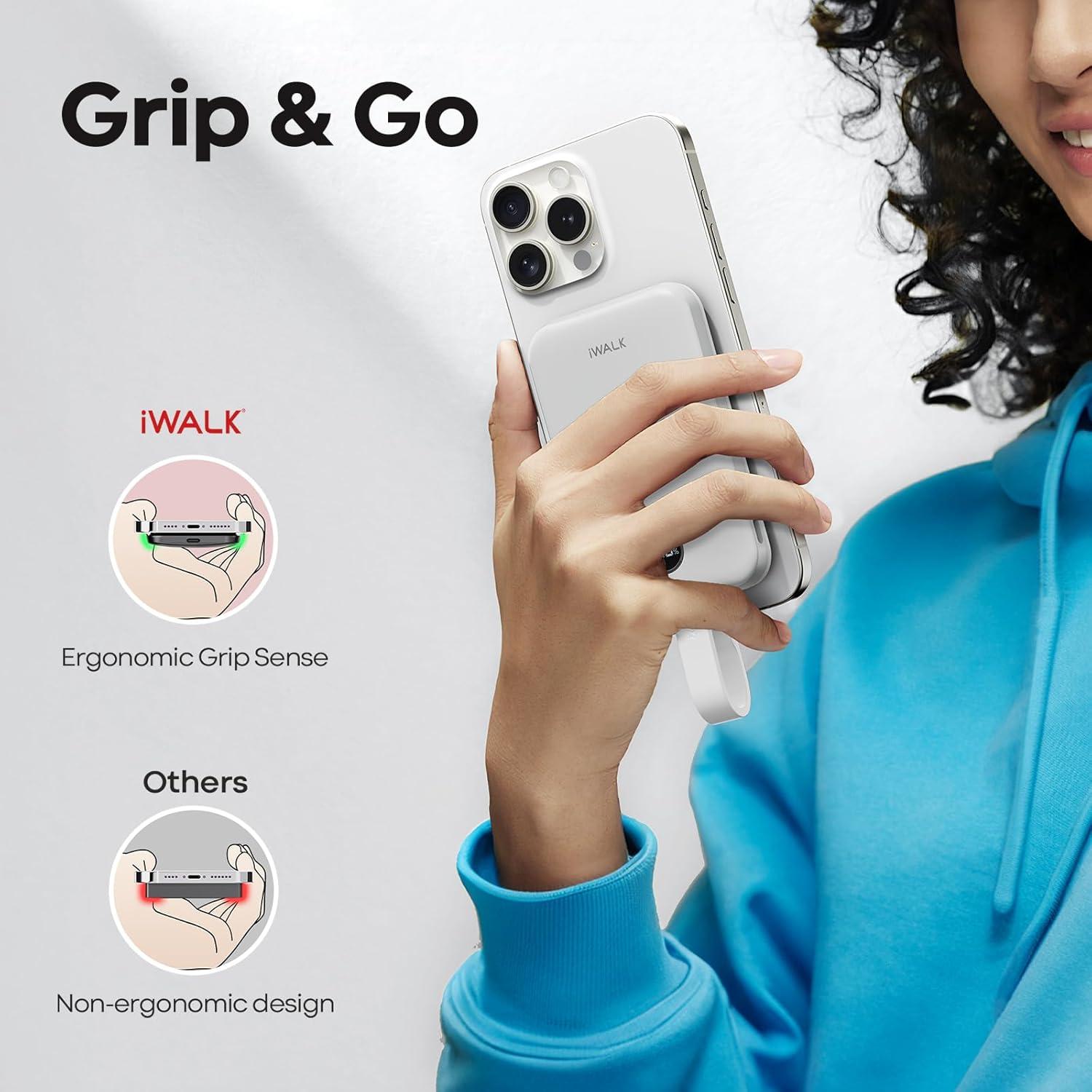 Batería Portátil Inalámbrica iWALK 10000mAh 30W Qi2 LED