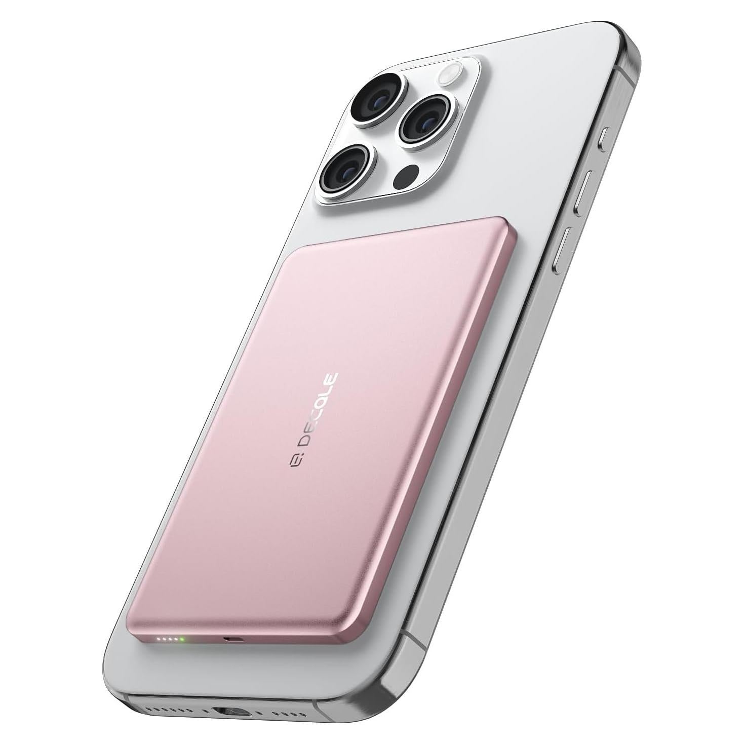 Batería portátil Air MagSafe 5000mAh Rosa, carga inalámbrica