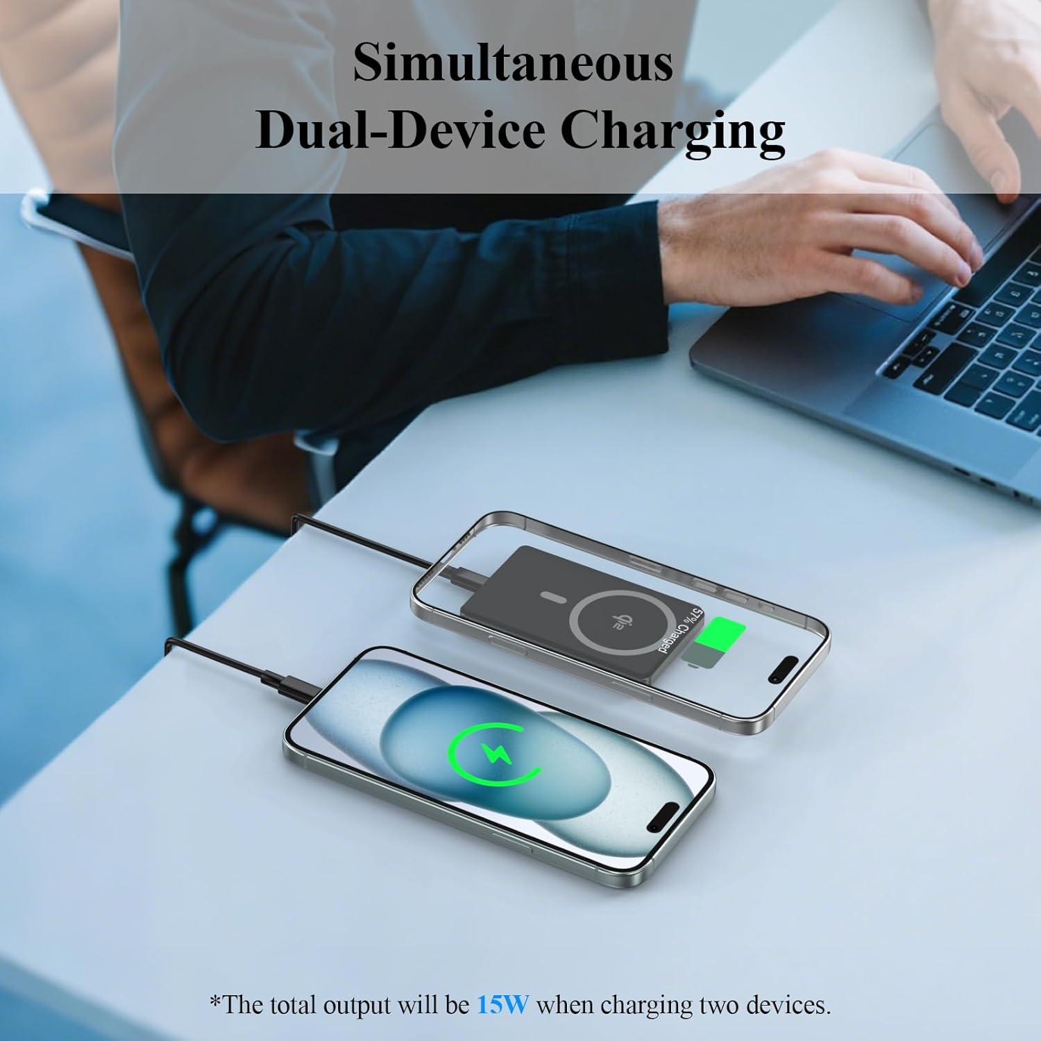 Banco de Energía Magnético Minthouz Qi2 5000mAh 20W USB-C