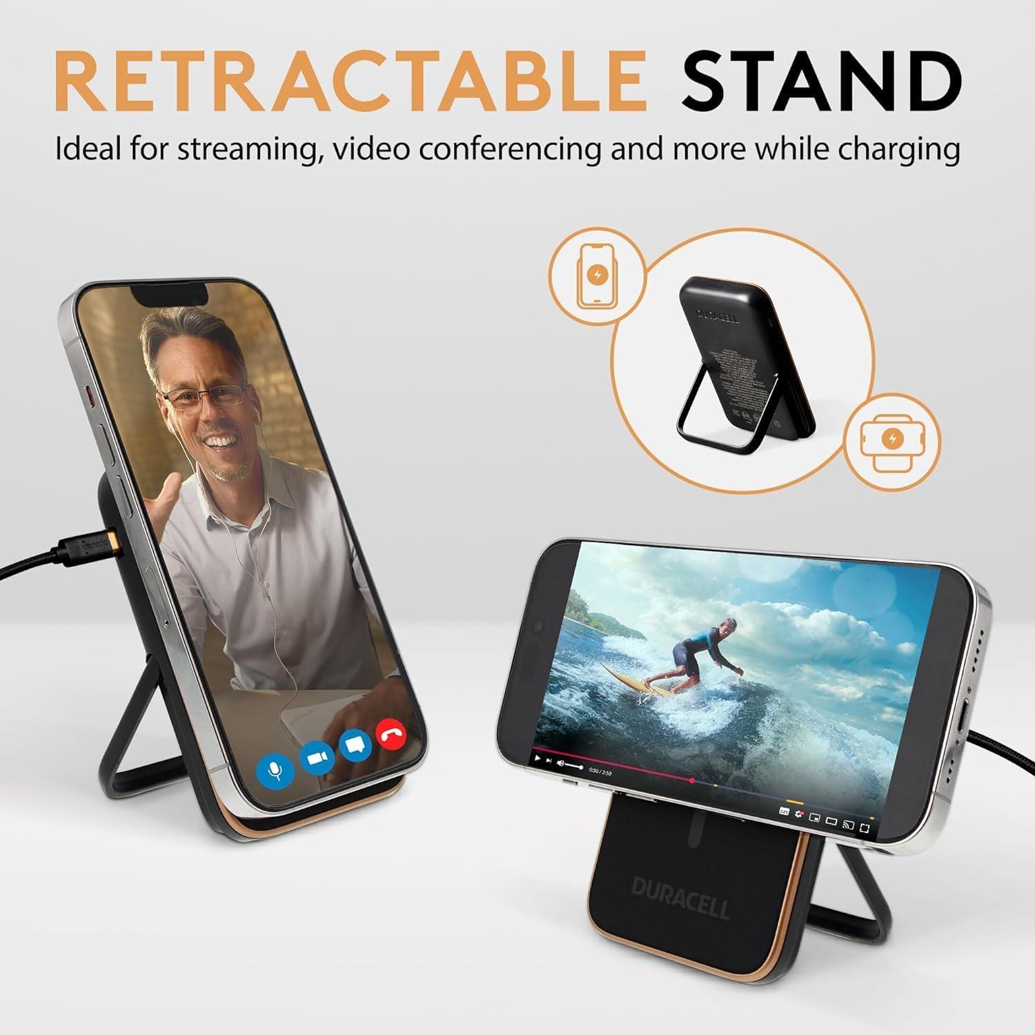 Batería Portátil Duracell Micro 5 | 5000mAh | Carga Inalámbrica