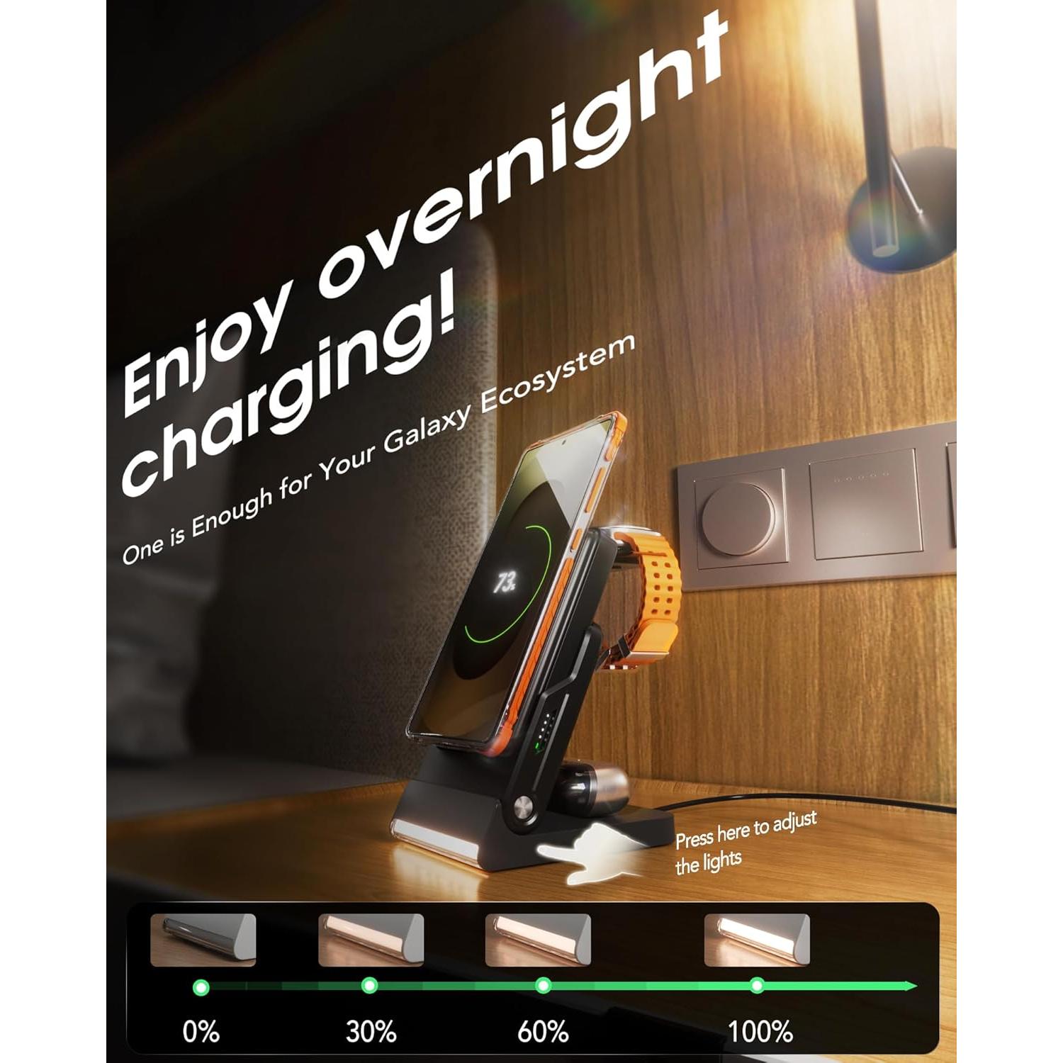 Estación de Carga Inalámbrica 5 en 1 DONGGUAN 10000mAh Negra