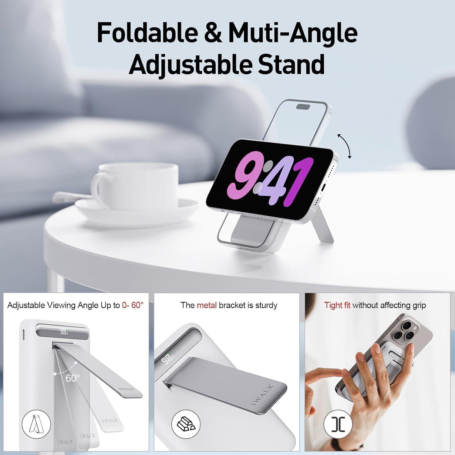 Batería Portátil Inalámbrica iWALK Qi2 10000mAh 15W Carga Rápida