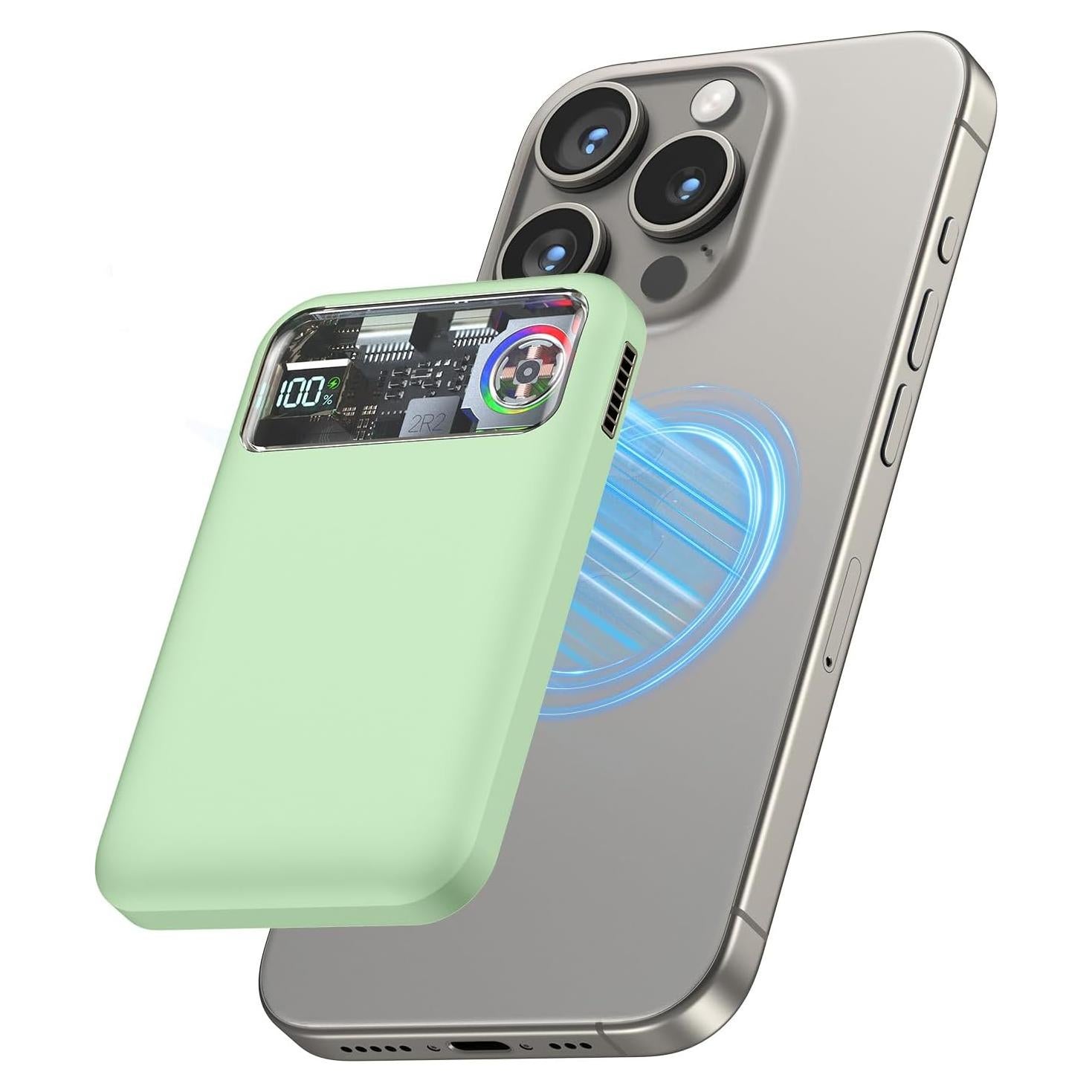 Banco de Poder Magnético KICUEI 11000mAh Carga Rápida USB-C