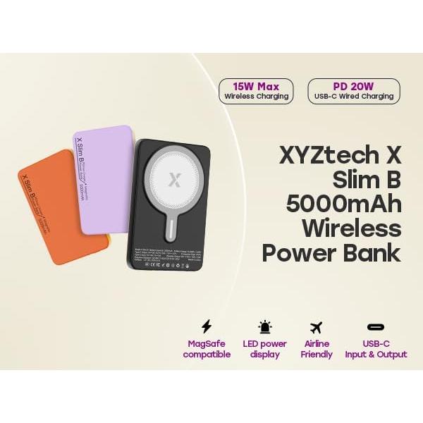 Batería Portátil Inalámbrica X Slim B 5000 mAh Carga Rápida