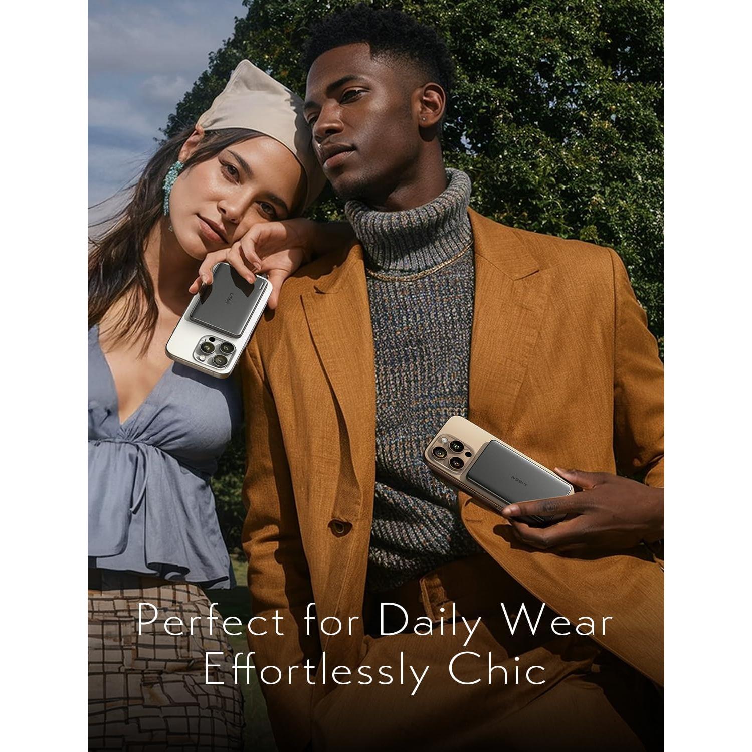 Cargador Portátil Inalámbrico LISEN 5000mAh MagSafe Gris