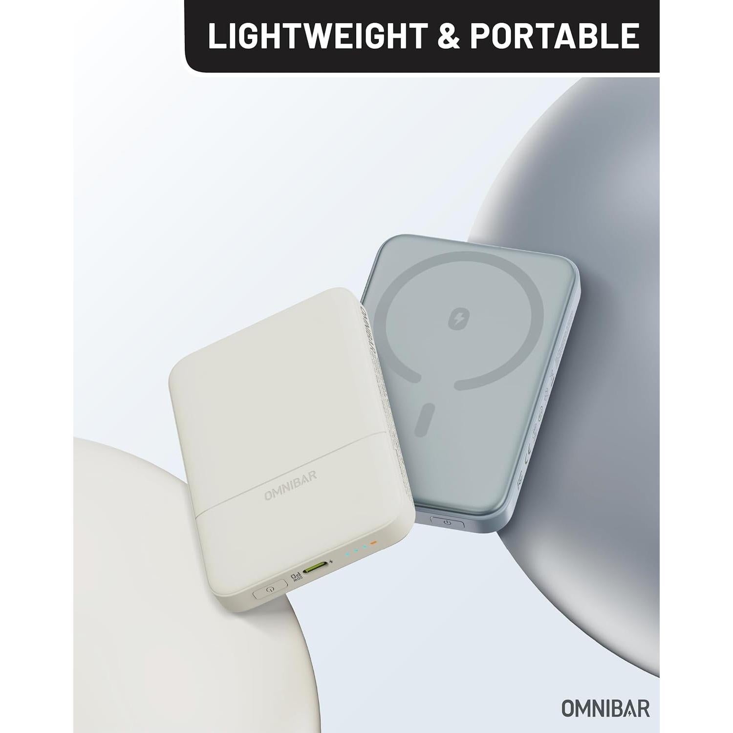 Banco de Poder Inalámbrico Omnibar 5000mAh Blanco 20W