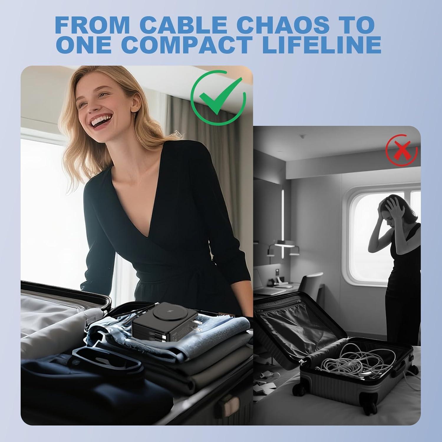 Banco de Poder Magnético 10000mAh QK para iPhone y Samsung