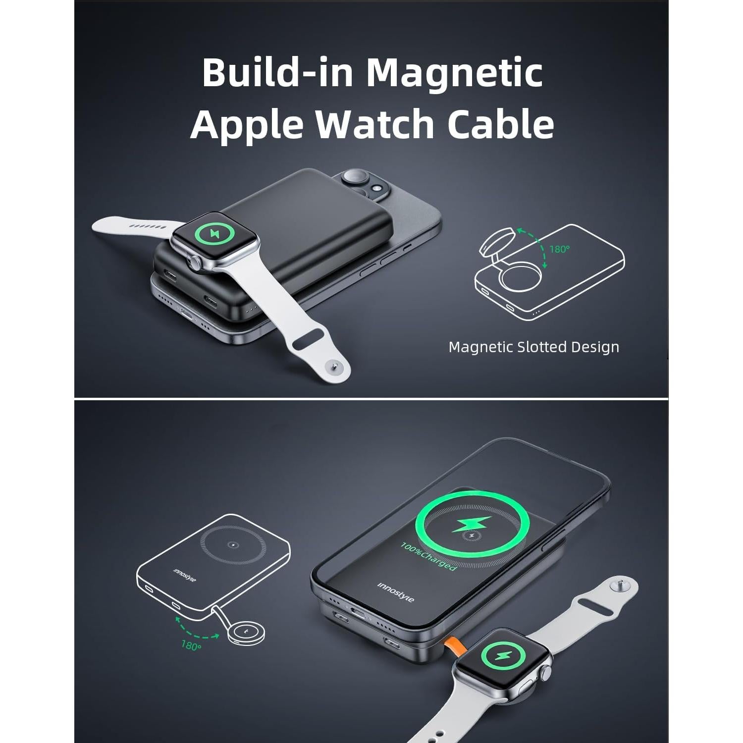 Cargador Portátil Magnético 10000mAh Innostyle Carga Rápida