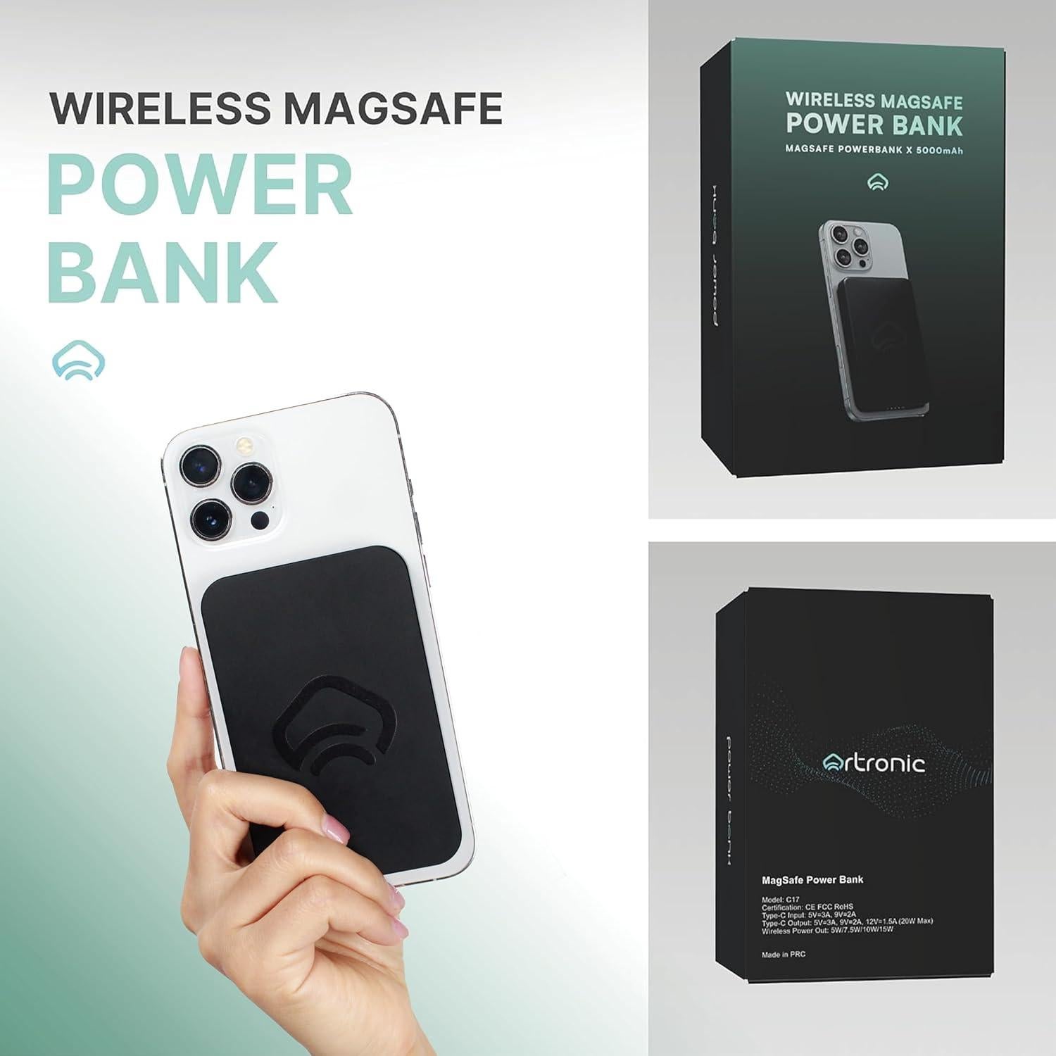 Banco de Energía Inalámbrico Magsafe Artronic 5000mAh 20W