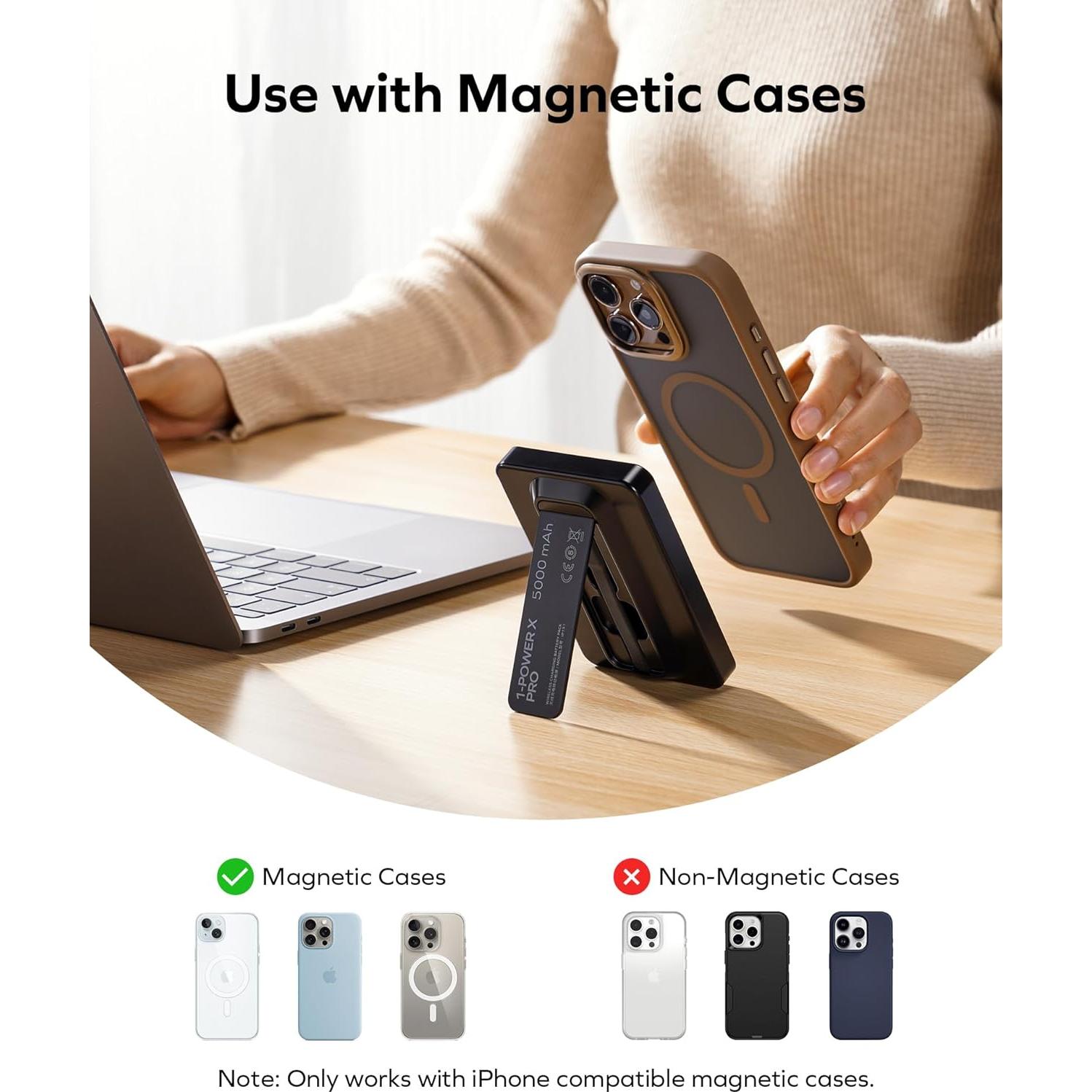 Batería Portátil Magnética MOMAX 5000mAh Carga Rápida 20W