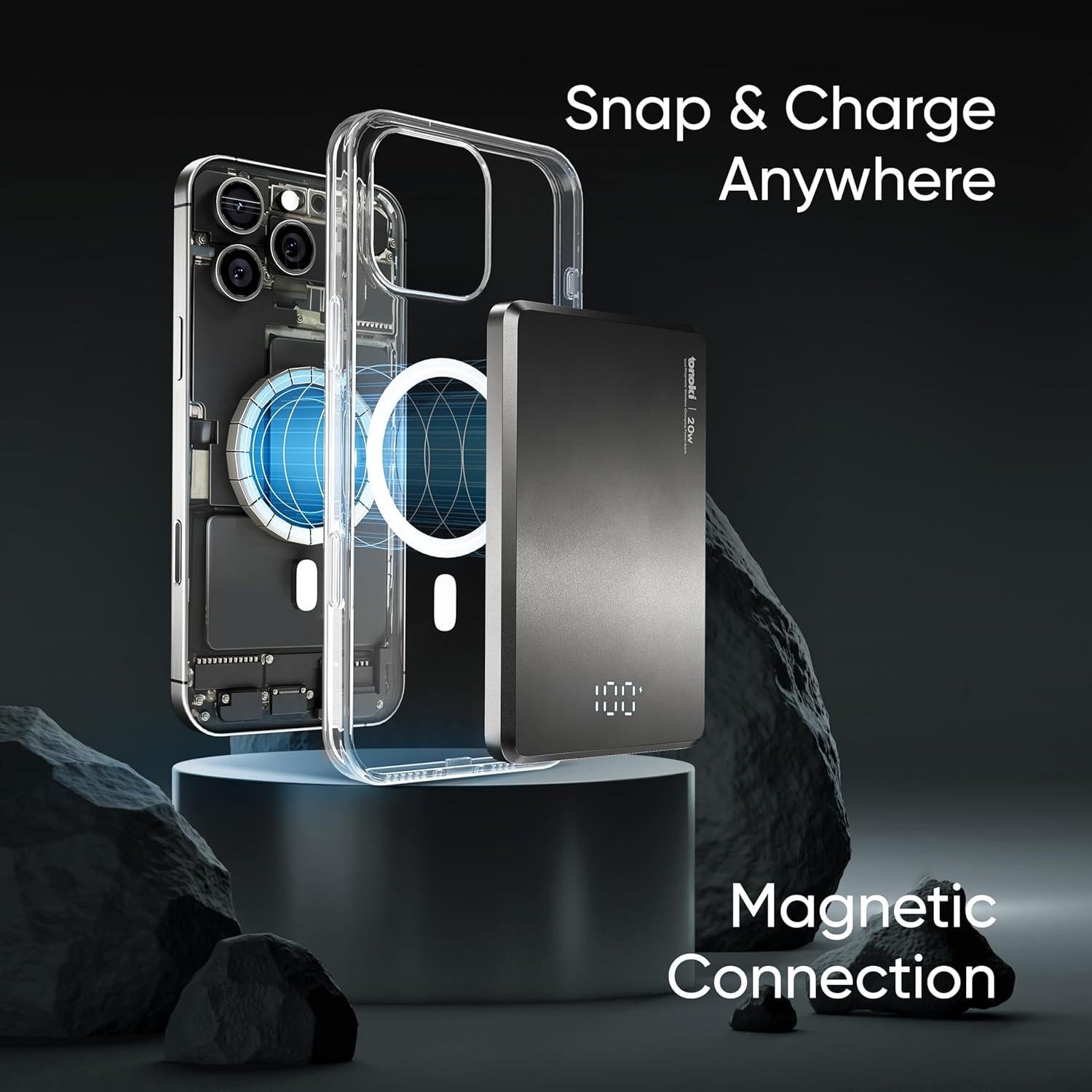 Banco de Poder Inalámbrico 10000mAh Remax Negro Carga Rápida