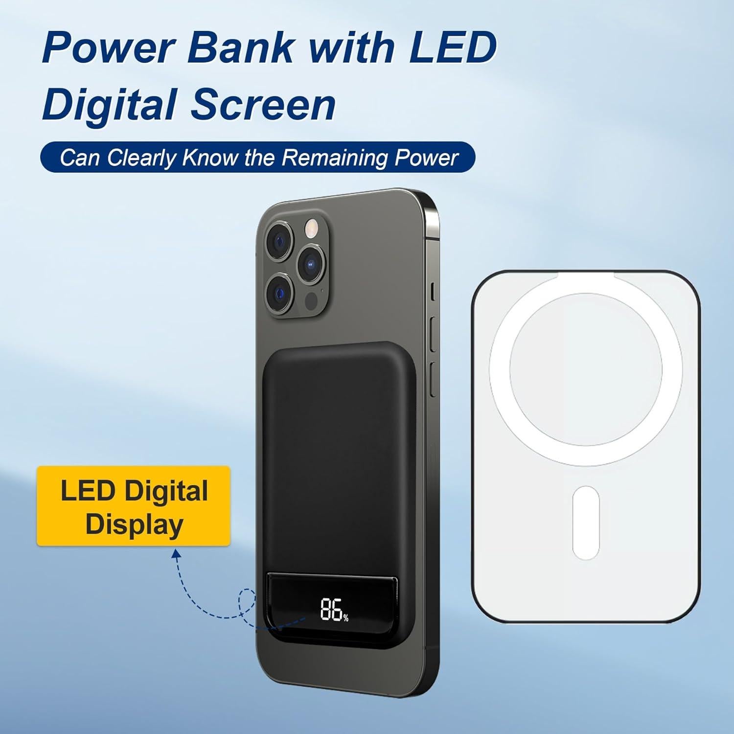 Banco de Poder Inalámbrico 10000mAh VOL2GO Carga Rápida