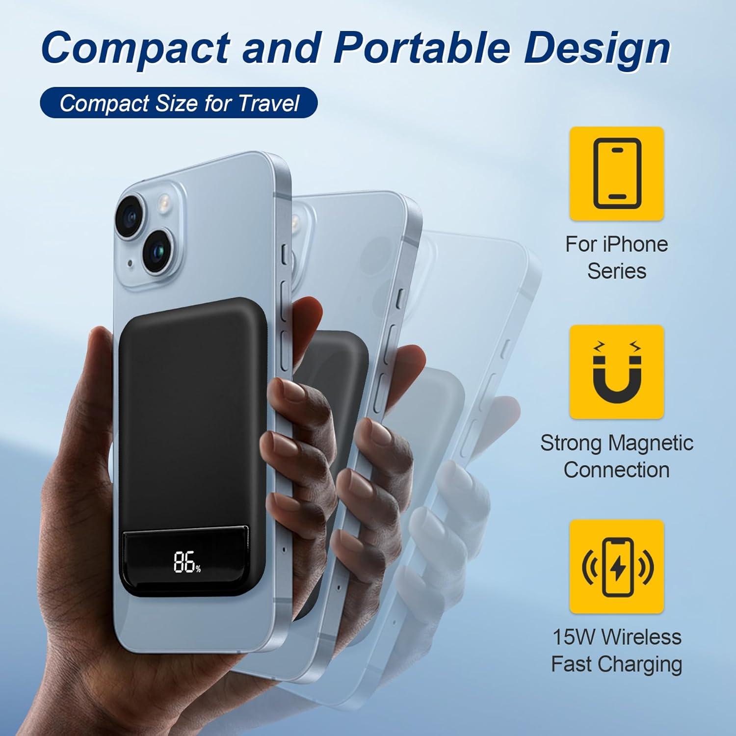 Banco de Poder Inalámbrico 10000mAh VOL2GO Carga Rápida