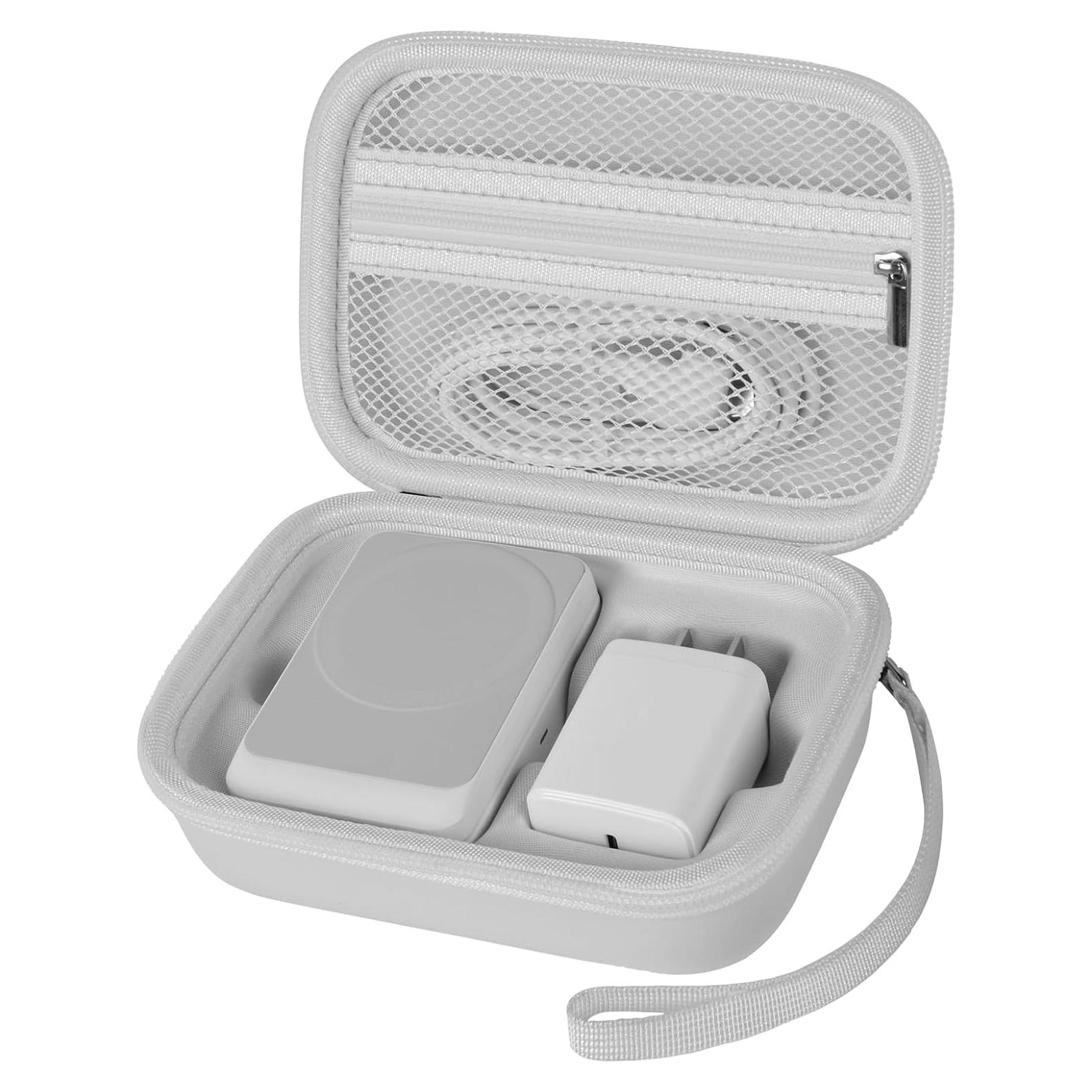 Funda de Almacenamiento Casmilee para Cargador MagSafe 3 en 1 - Blanca