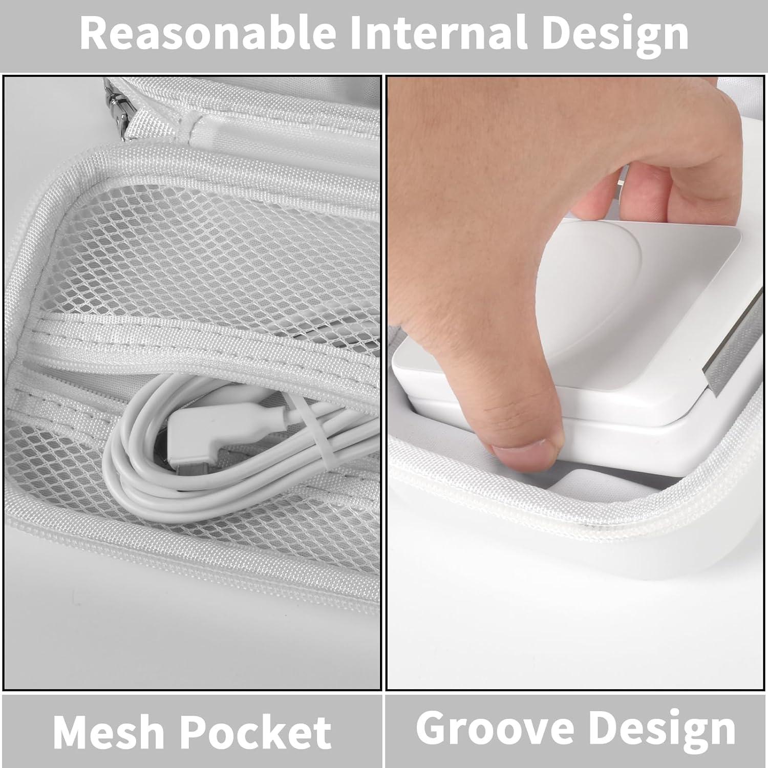 Funda de Almacenamiento Casmilee para Cargador MagSafe 3 en 1 - Blanca