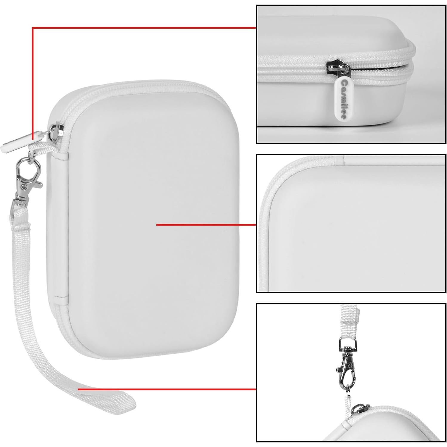 Funda de Almacenamiento Casmilee para Cargador MagSafe 3 en 1 - Blanca