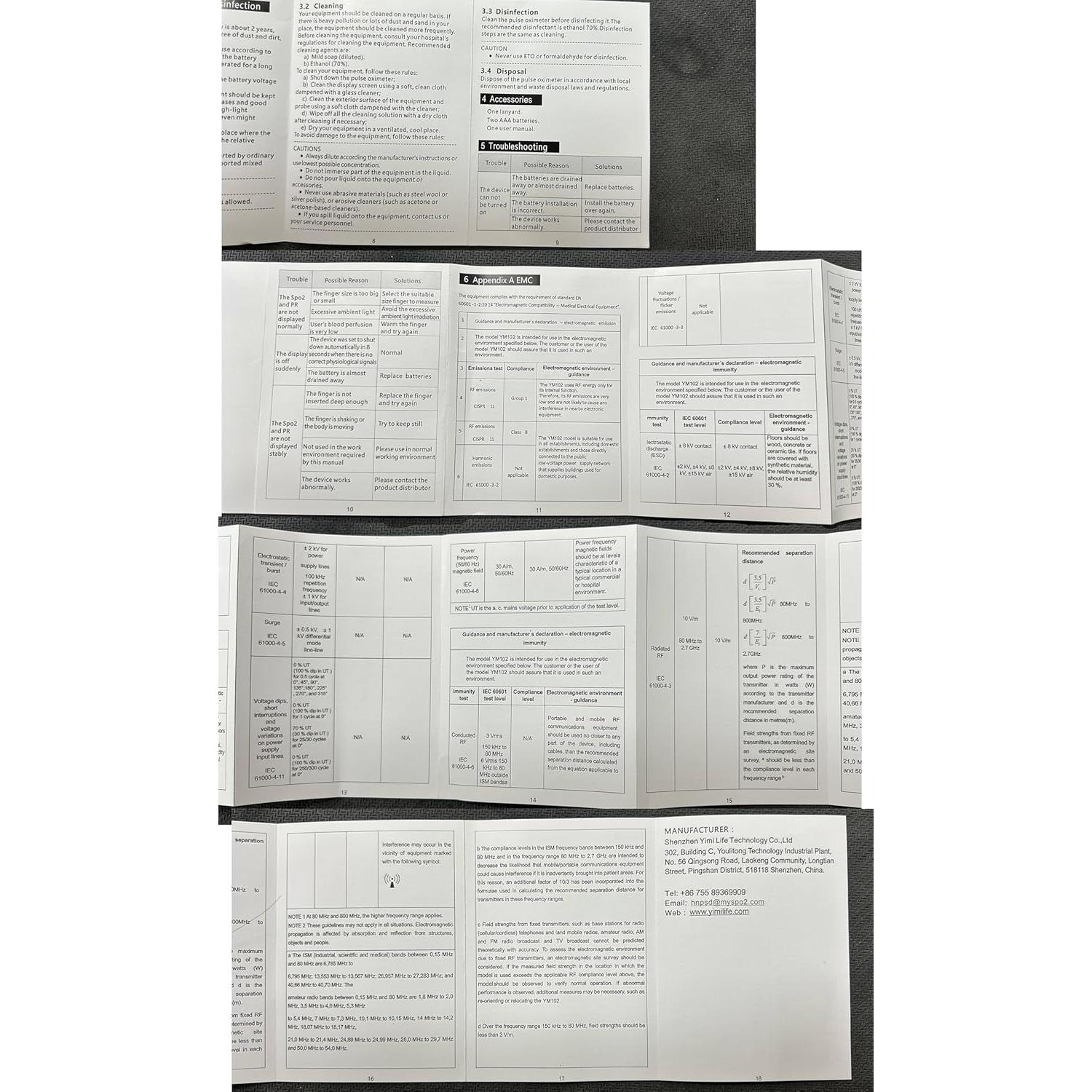 Oxímetro de Pulso ESPOO con Pantalla LED y 2 Pilas AAA