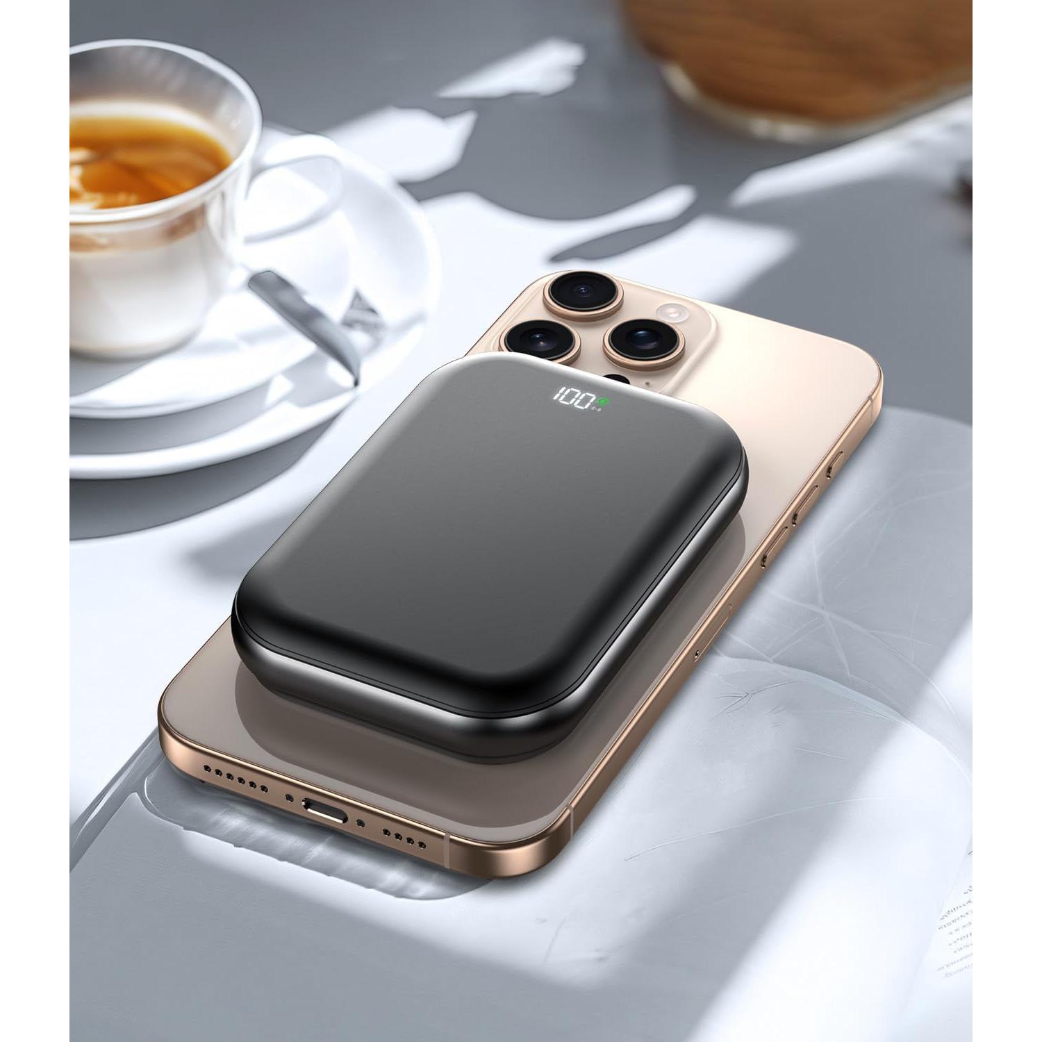 Batería Externa Magnética 10000mAh OZKKCT Carga Rápida USB-C