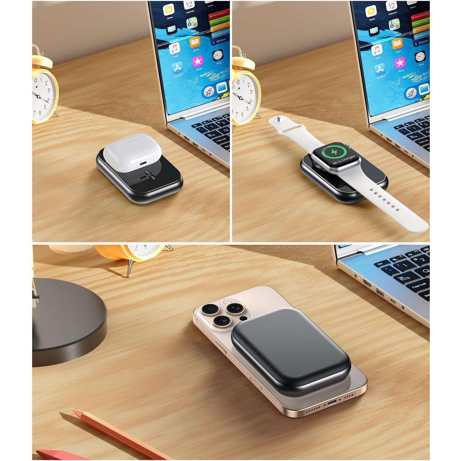 Batería Externa Magnética 10000mAh OZKKCT Carga Rápida USB-C