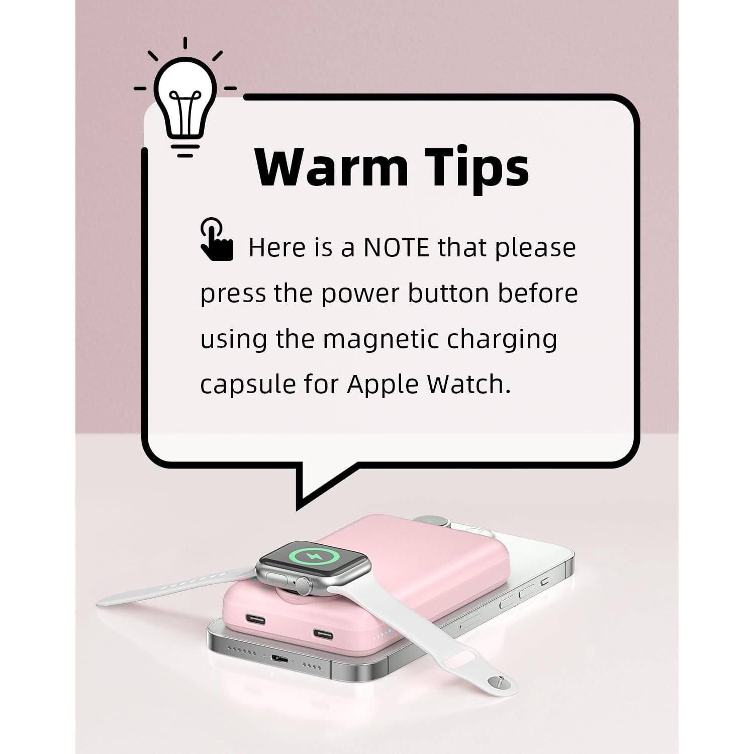 Banco de Poder Innostyle 10000mAh MagSafe Rosa Carga Rápida