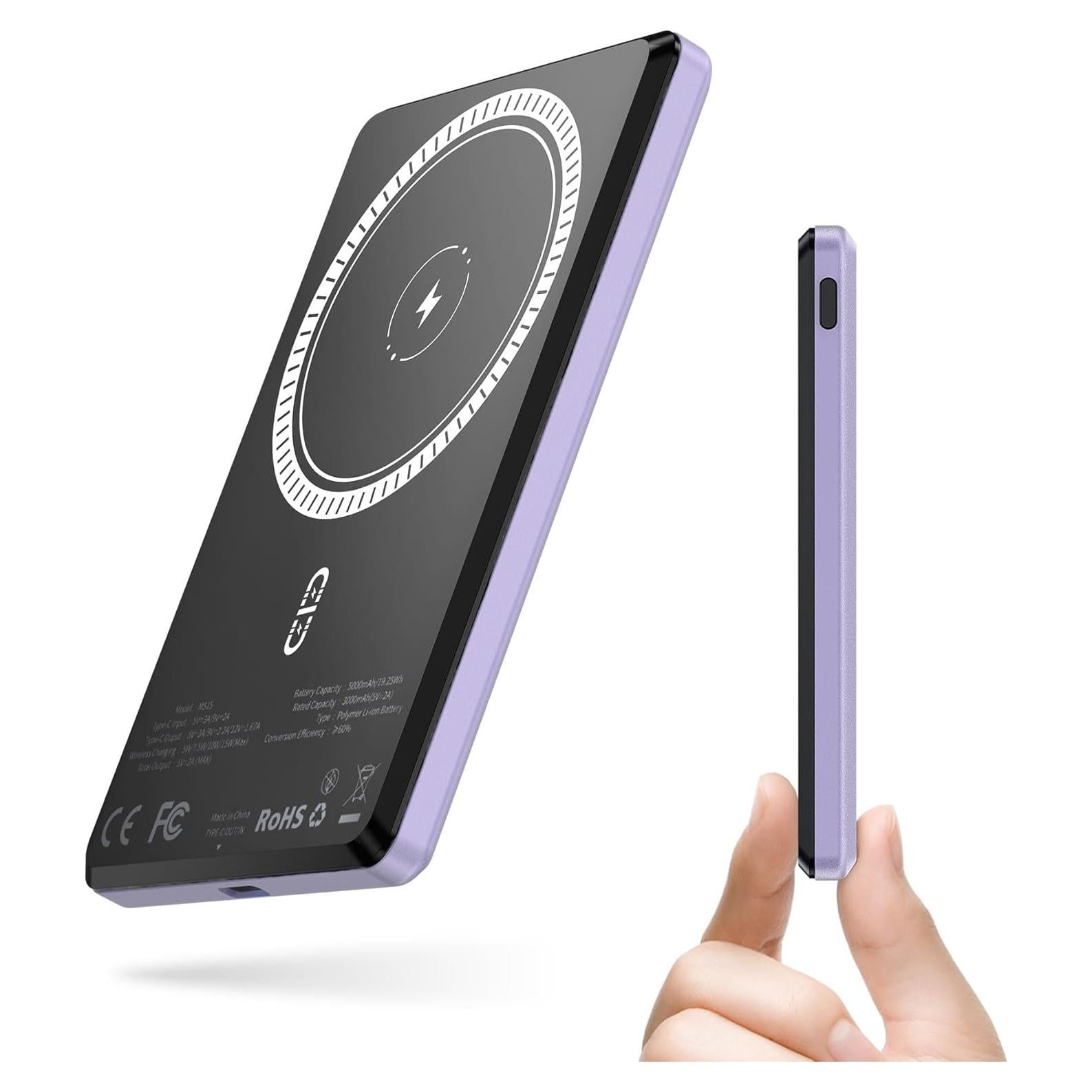 Cargador Mag-Safe NOHON 5000mAh Carga Rápida Inalámbrica