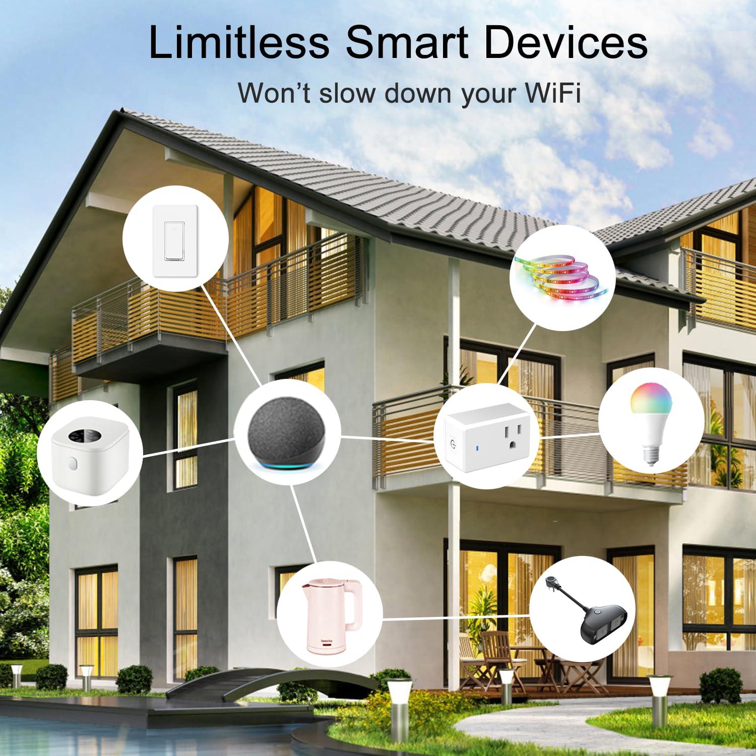 Enchufe Inteligente YNF 4 Paquete Control por Voz Alexa