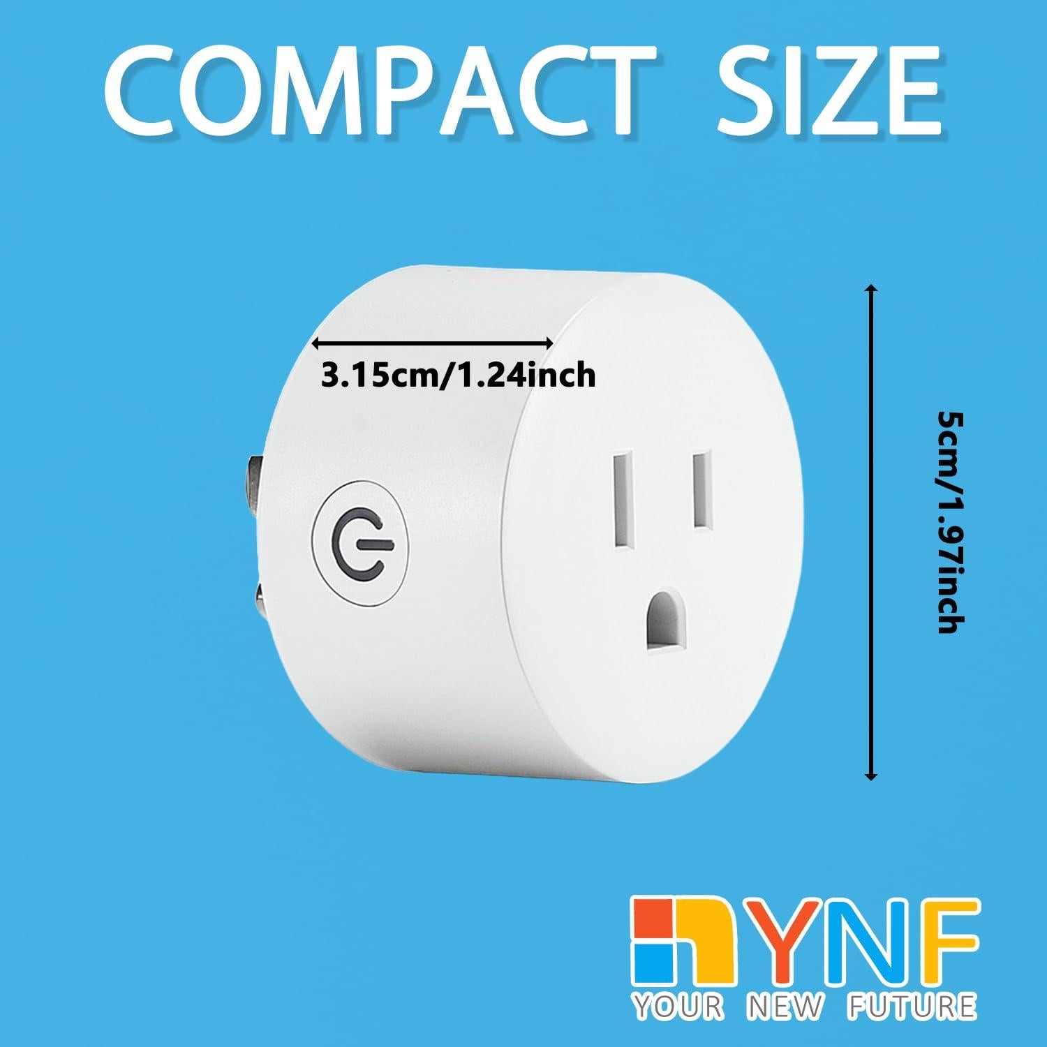 Enchufe Inteligente YNF 4 Paquete Control por Voz Alexa