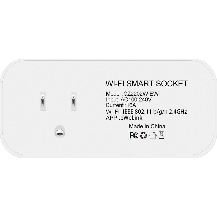 Enchufe Inteligente Doble Ewelink 16A Control App Alexa