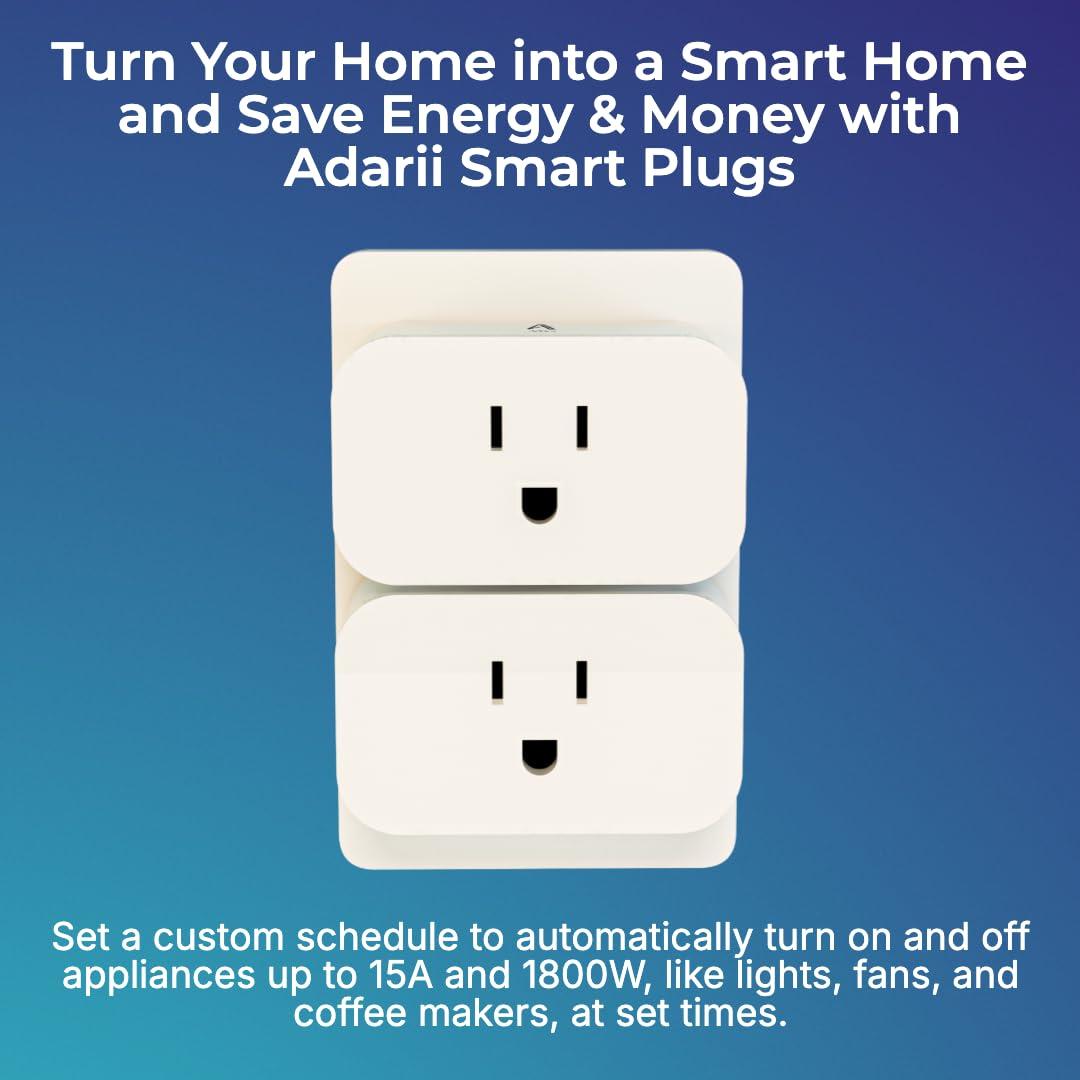 Enchufe Inteligente Adarii ASP777 15A 1800W Wi-Fi 2.4GHz