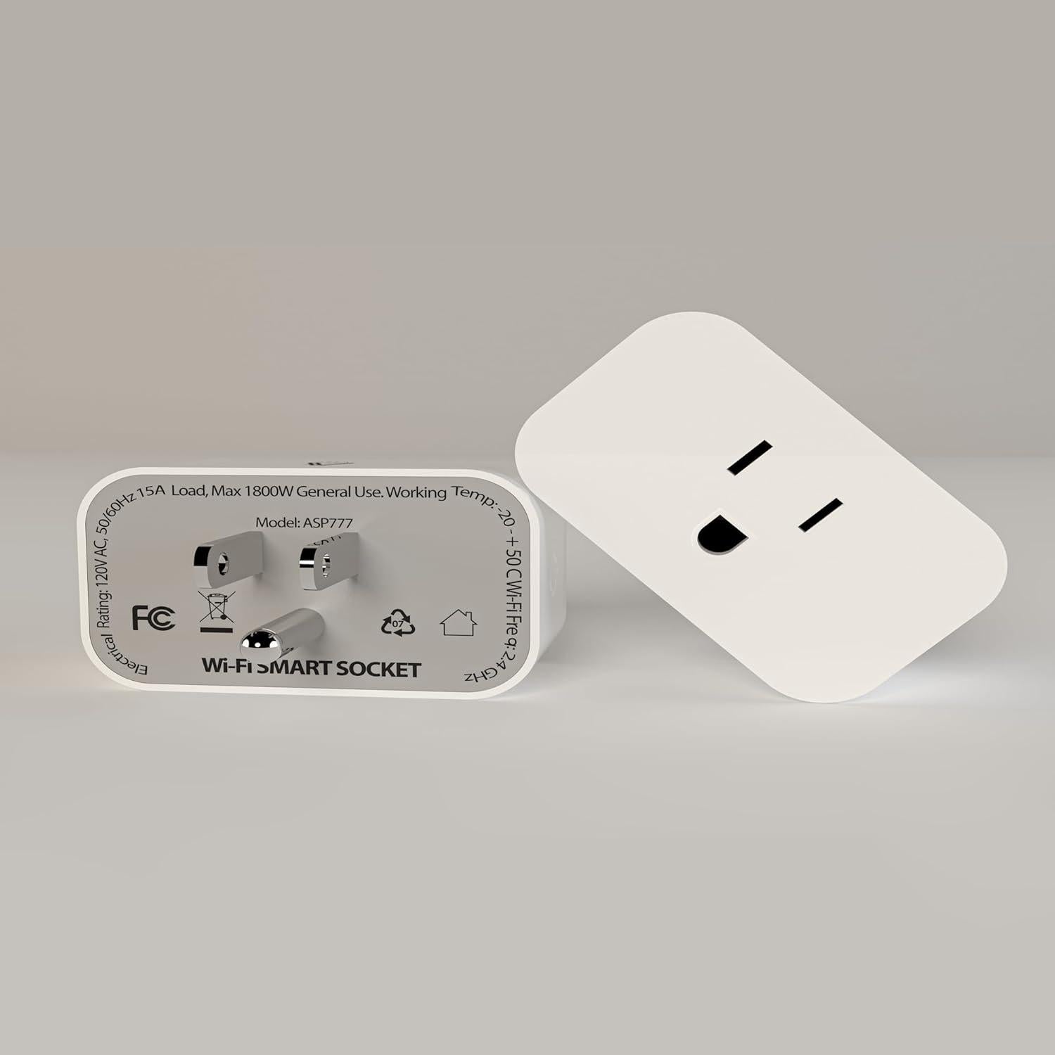 Enchufe Inteligente Adarii ASP777 15A 1800W Wi-Fi 2.4GHz