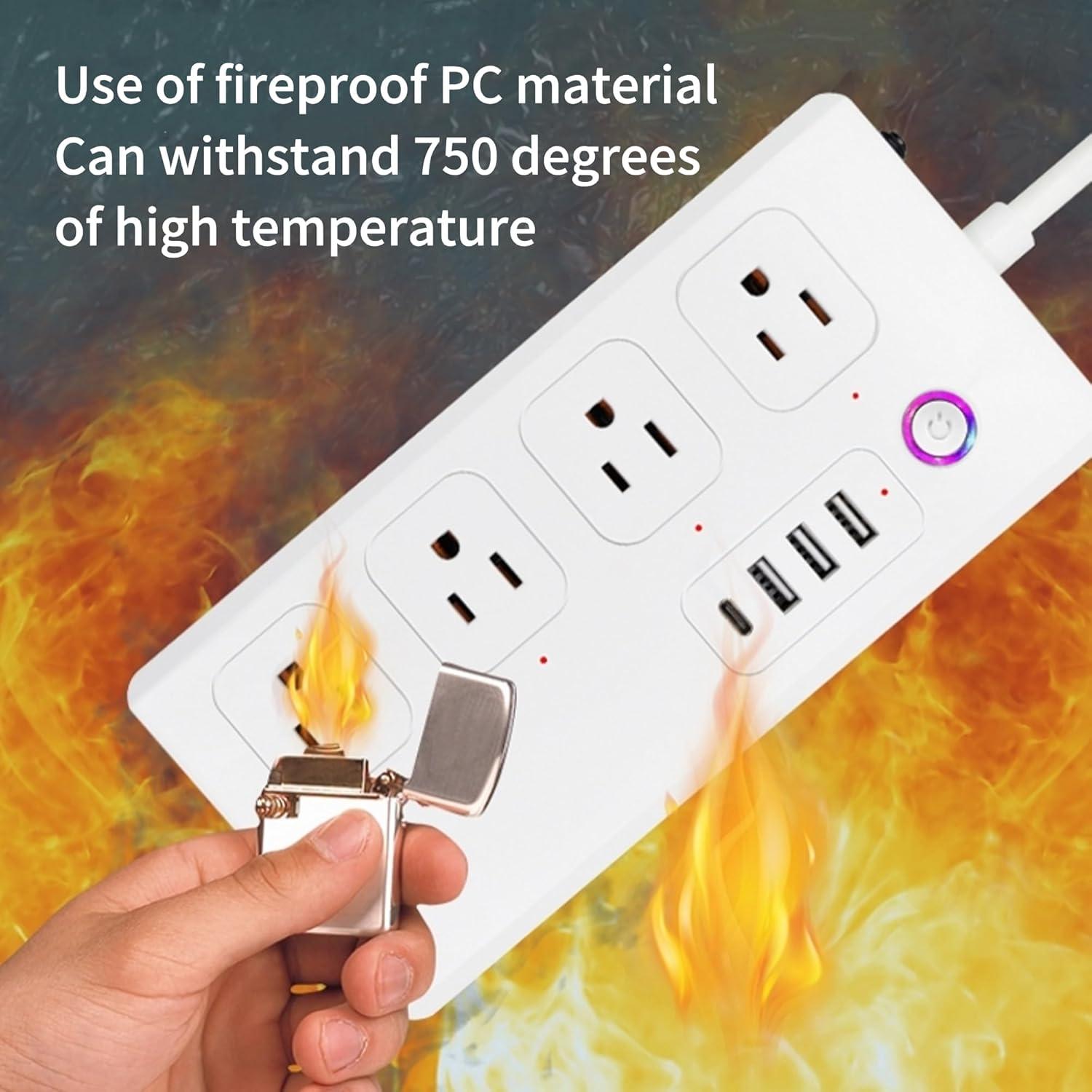 Regleta WiFi inteligente UseeLink con 4 enchufes y 4 USB