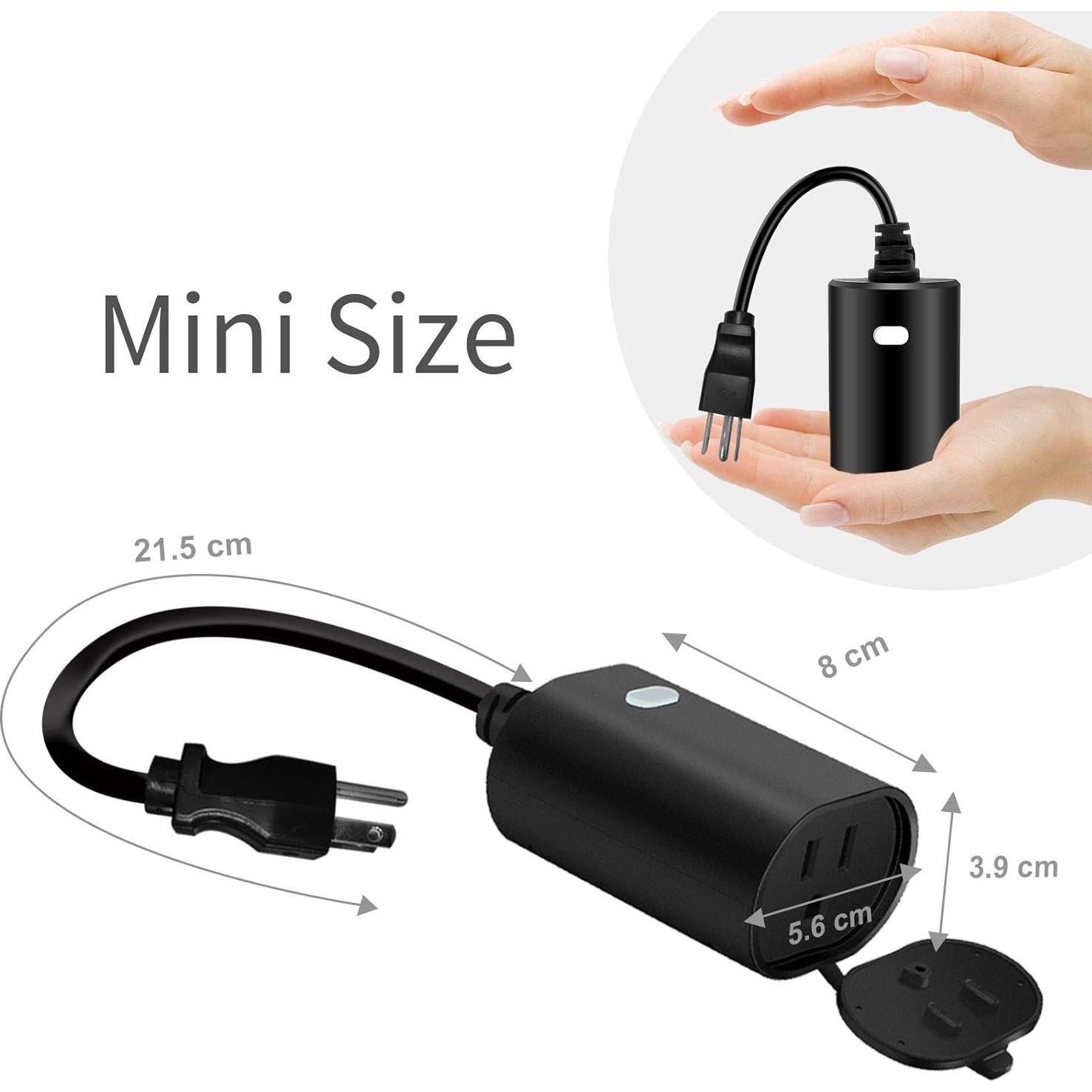 Enchufe Inteligente Exterior Minoston MP22W, IP65, 15A, 2 Pack