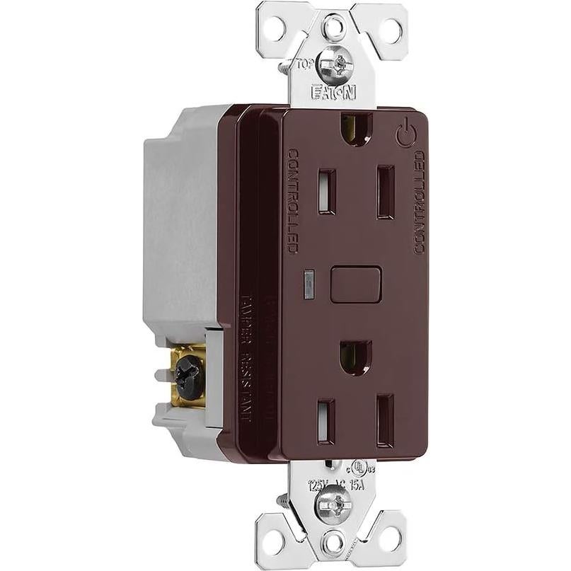 Enchufe Inteligente Wi-Fi Eaton WFTRCR15-B-SP-L Alexa Marrón