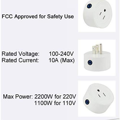 Mini Enchufe Inteligente GL Compatible con Alexa y Google Home - Paquete de 4