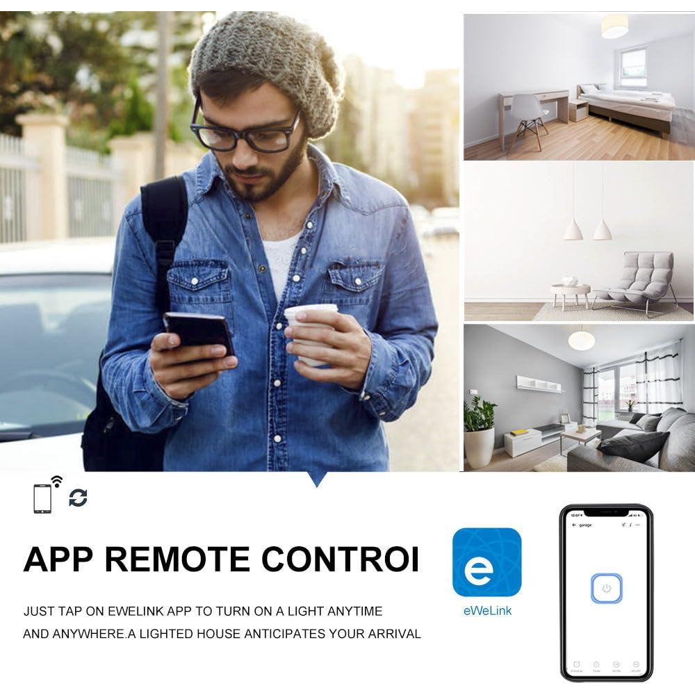 Portalámparas Inteligente QIACHIP Wi-Fi E26 E27 Control Remoto