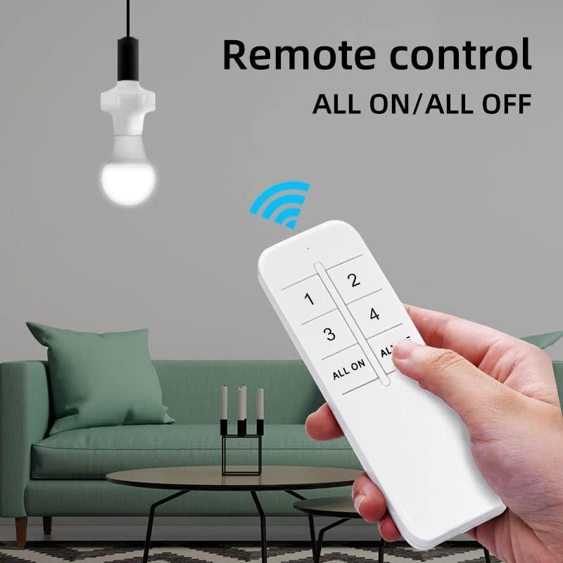 Portalámparas Inteligente QIACHIP Wi-Fi E26 E27 Control Remoto
