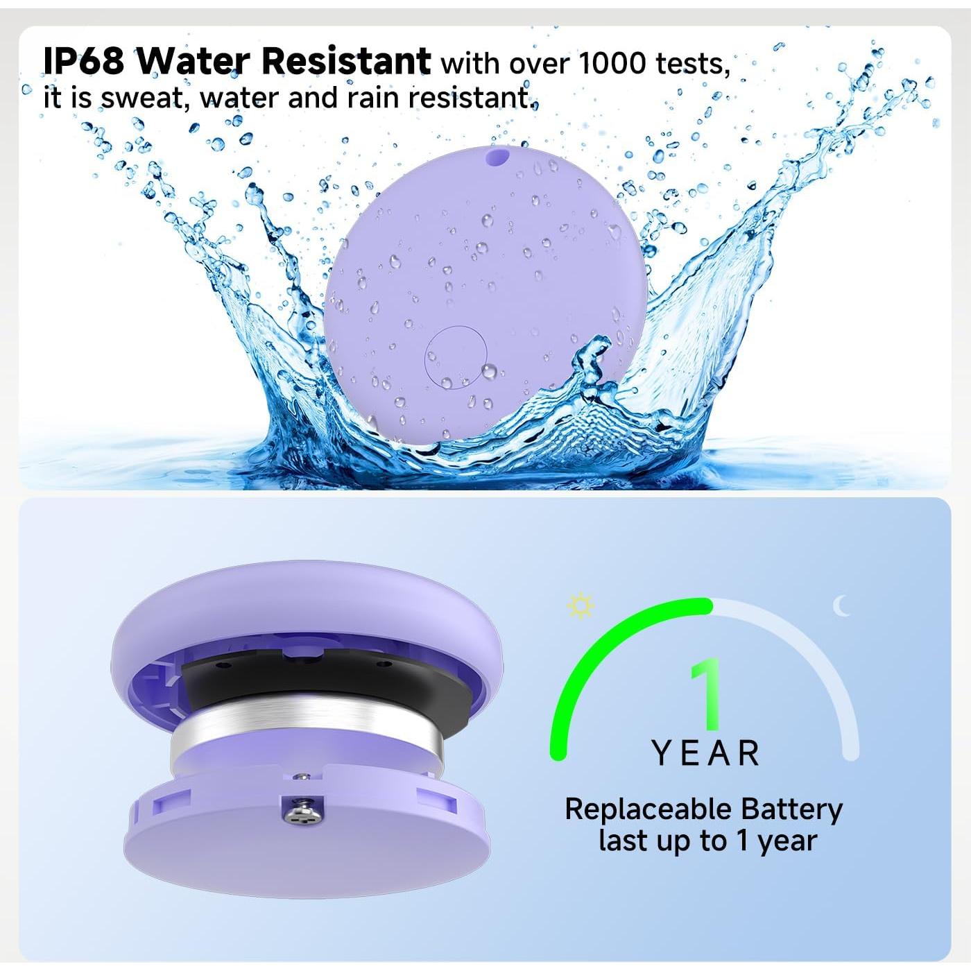 Rastreador JTD Find My IP68 para Llaves y Artículos - 4pcs