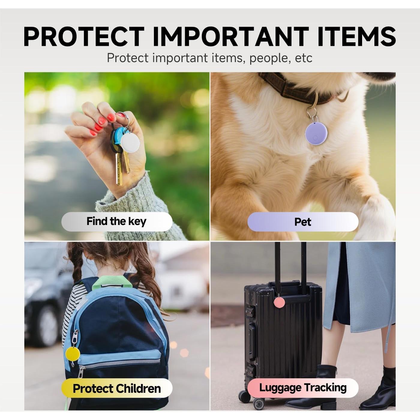 Rastreador JTD Find My IP68 para Llaves y Artículos - 4pcs