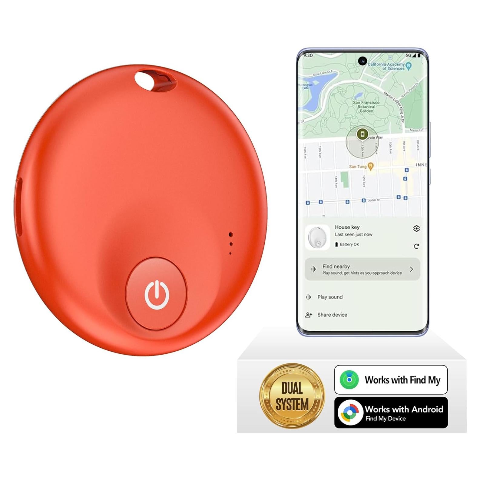 FindTag Duo - Rastreador Bluetooth Dual para iOS y Android, Localizador de Llaves y Equipaje
