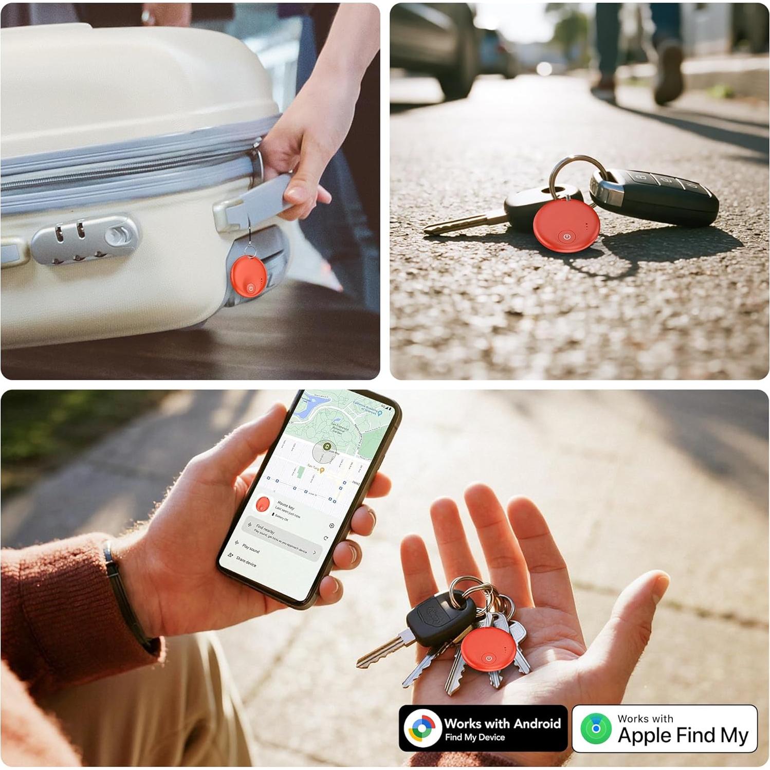 FindTag Duo - Rastreador Bluetooth Dual para iOS y Android, Localizador de Llaves y Equipaje