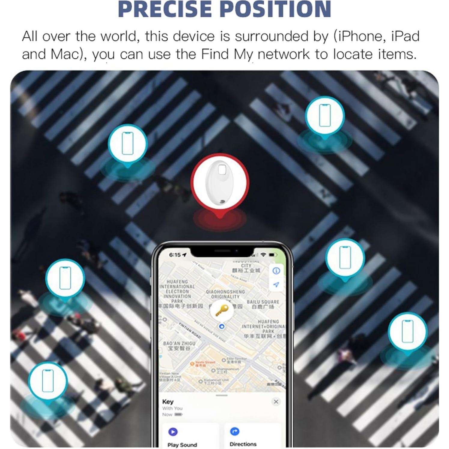 Etiquetas de Rastreo Bluetooth Tuya 1 Paquete IP67 Blanco