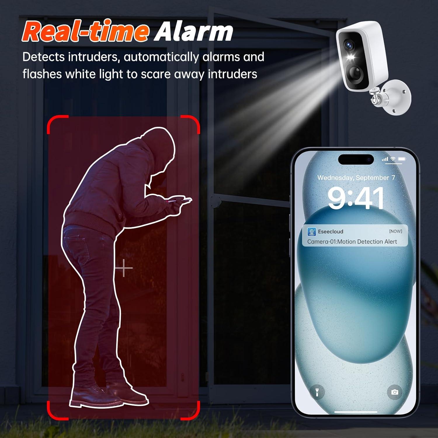 Cámara de Seguridad Inalámbrica Noahcam 2K HD Exterior Batería