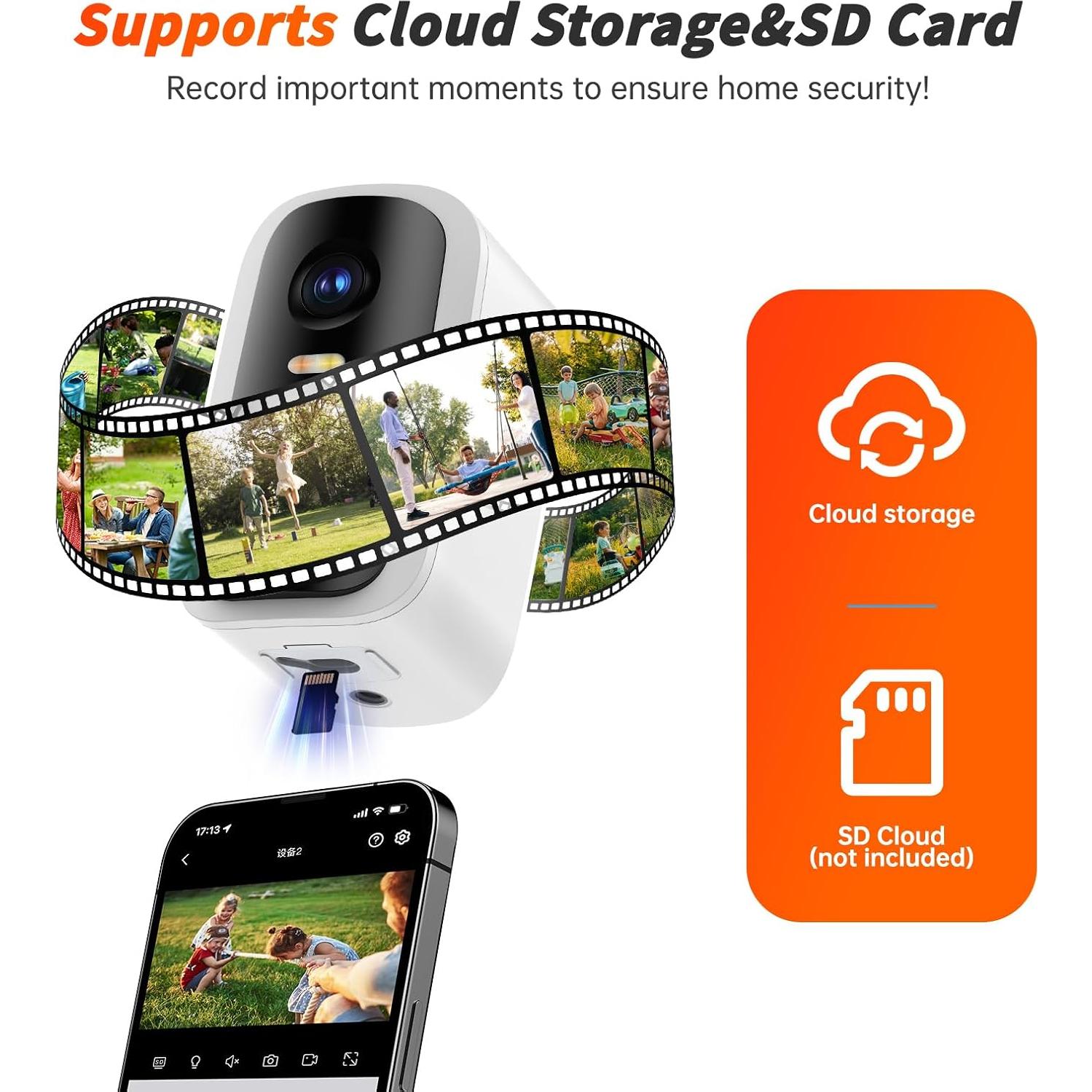 Cámara de Seguridad Inalámbrica Noahcam 2K HD Exterior Batería