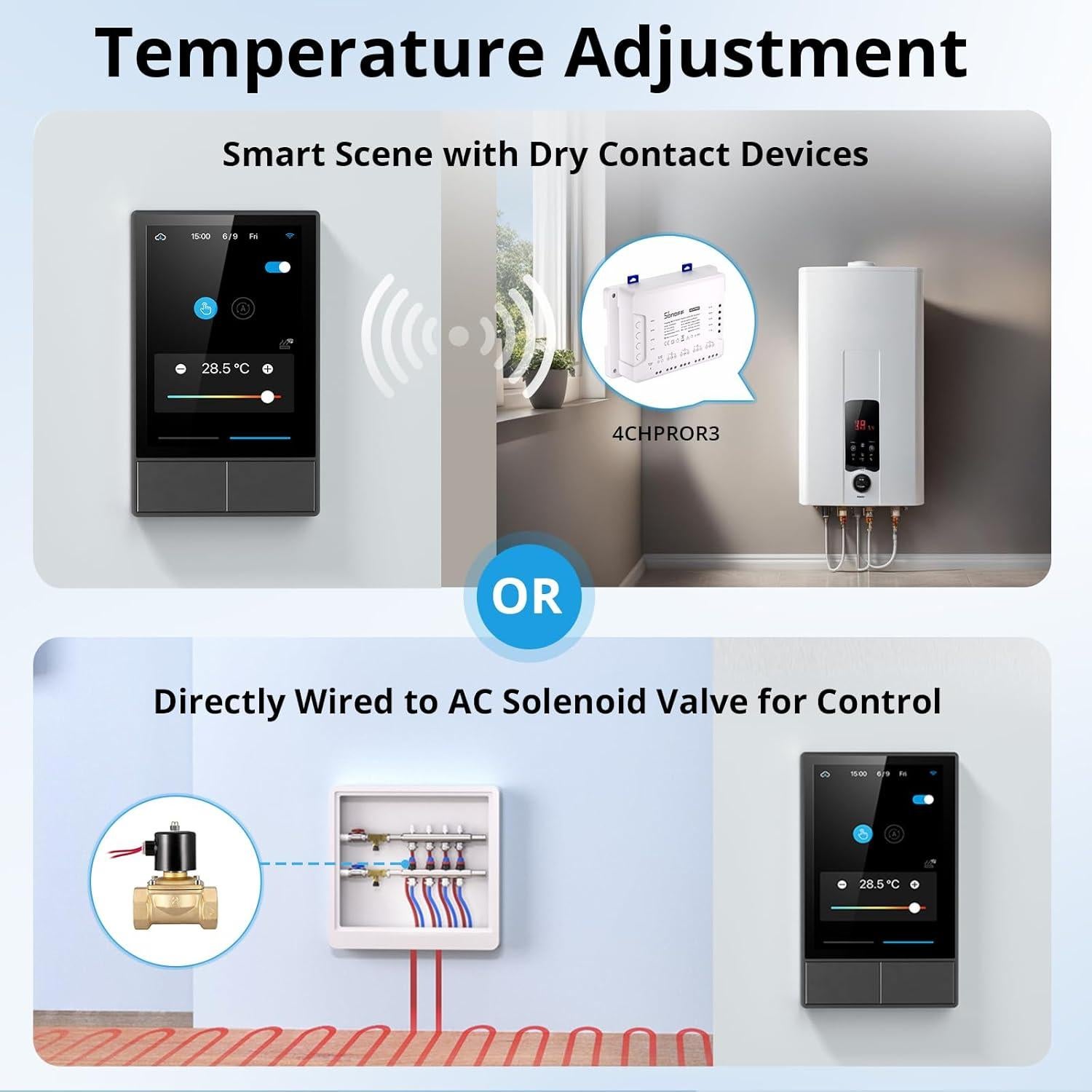 Interruptor Inteligente SONOFF NSPanel 240V Táctil Negro
