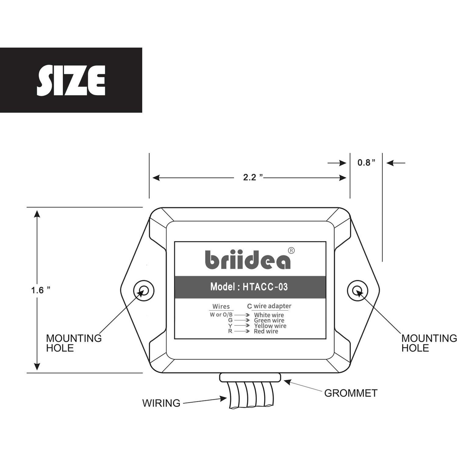 Adaptador de Alimentación C-Wire Briidea para Termostatos 24V