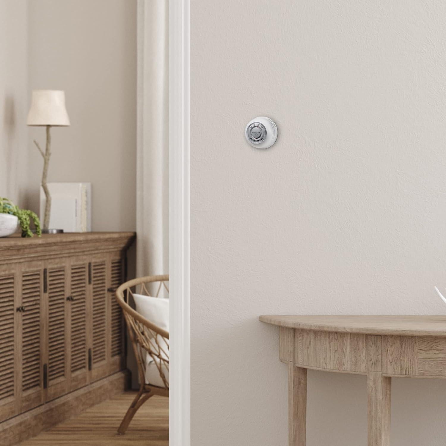 Termostato Manual No Programable Honeywell CT87 Redondo Blanco