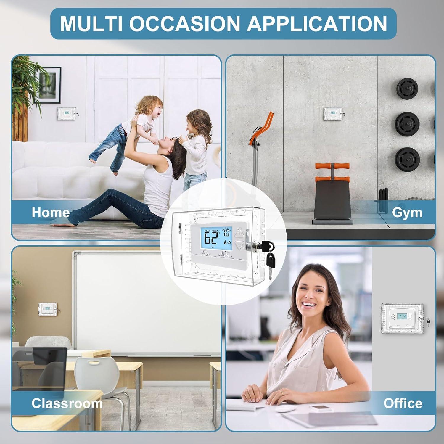 Caja de bloqueo para termostato Ravct Ys-2, 12.2x15.2 cm, con llave