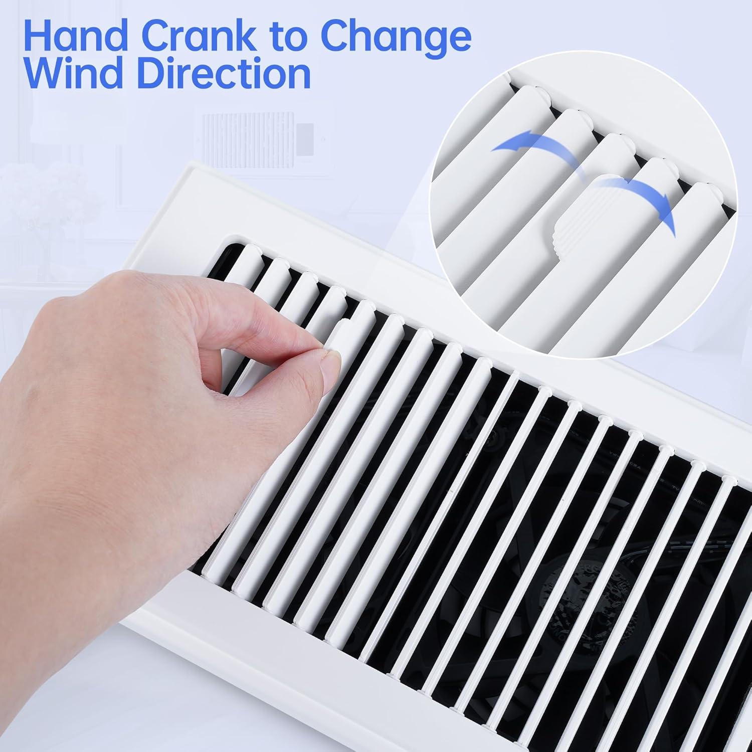 Ventilador Aumentador de Registro RexTact 10 Velocidades 4x10" Blanco