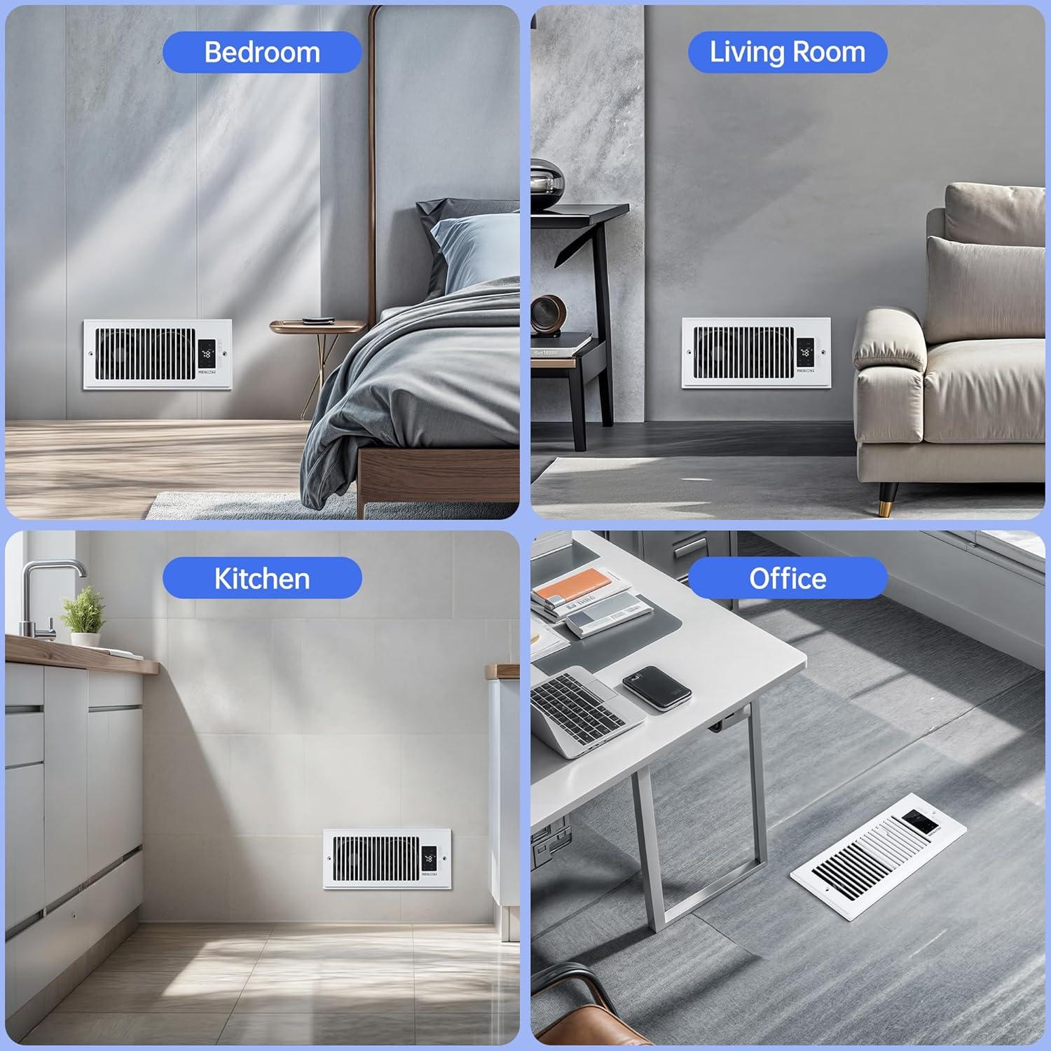 Ventilador Aumentador de Registro RexTact 10 Velocidades 4x10" Blanco