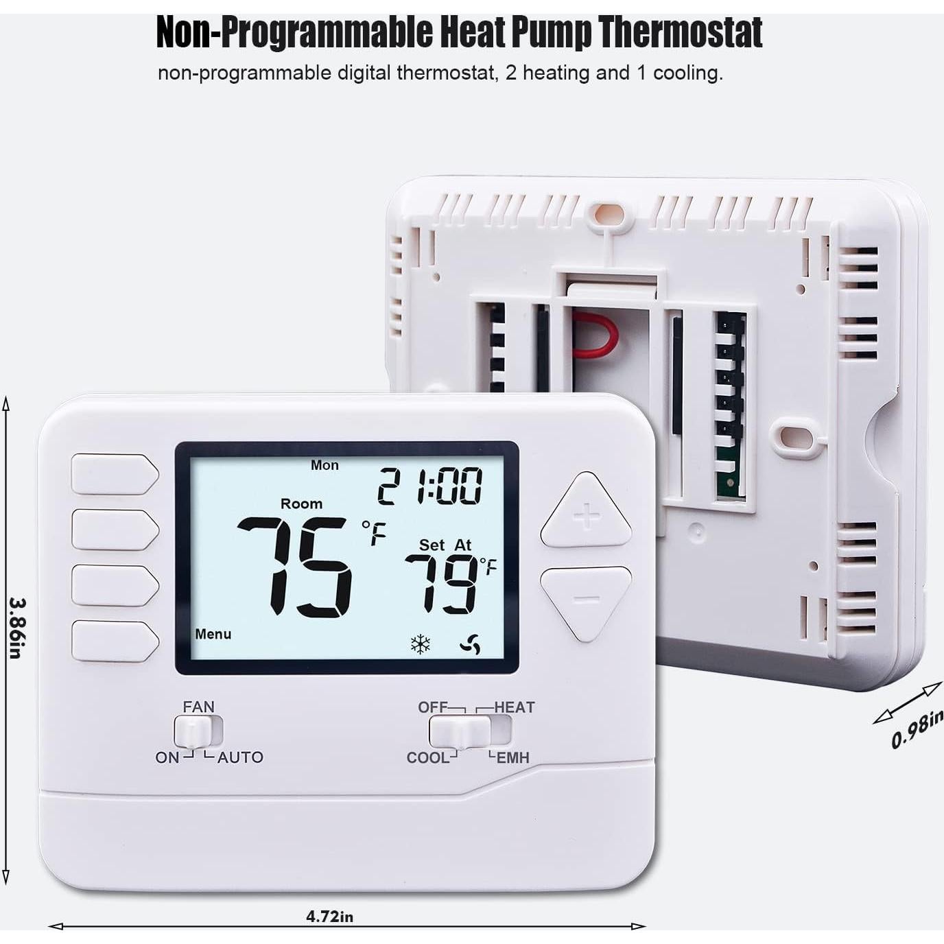 Termostato Heagstat H721 No Programable 2 Calefacciones 1 Refrigeración